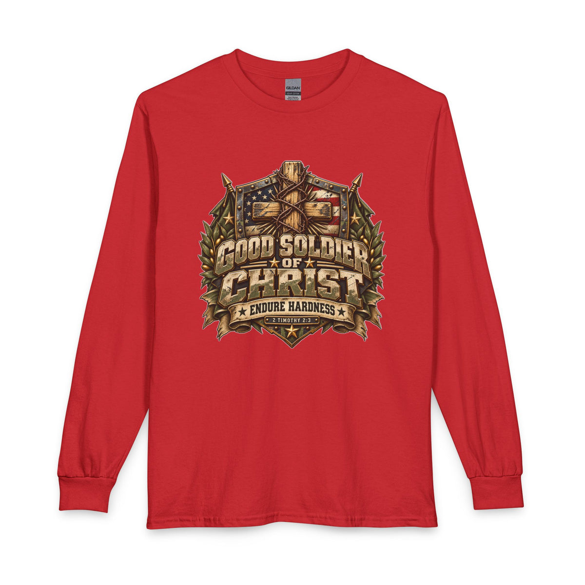 Good Soldier of Christ — Endure Hardness Christian Long Sleeve Shirt