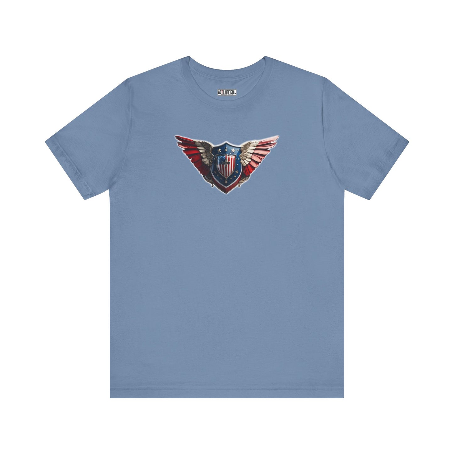 3D Winged Shield Christian Patriotic Unisex Short Sleeve Tee