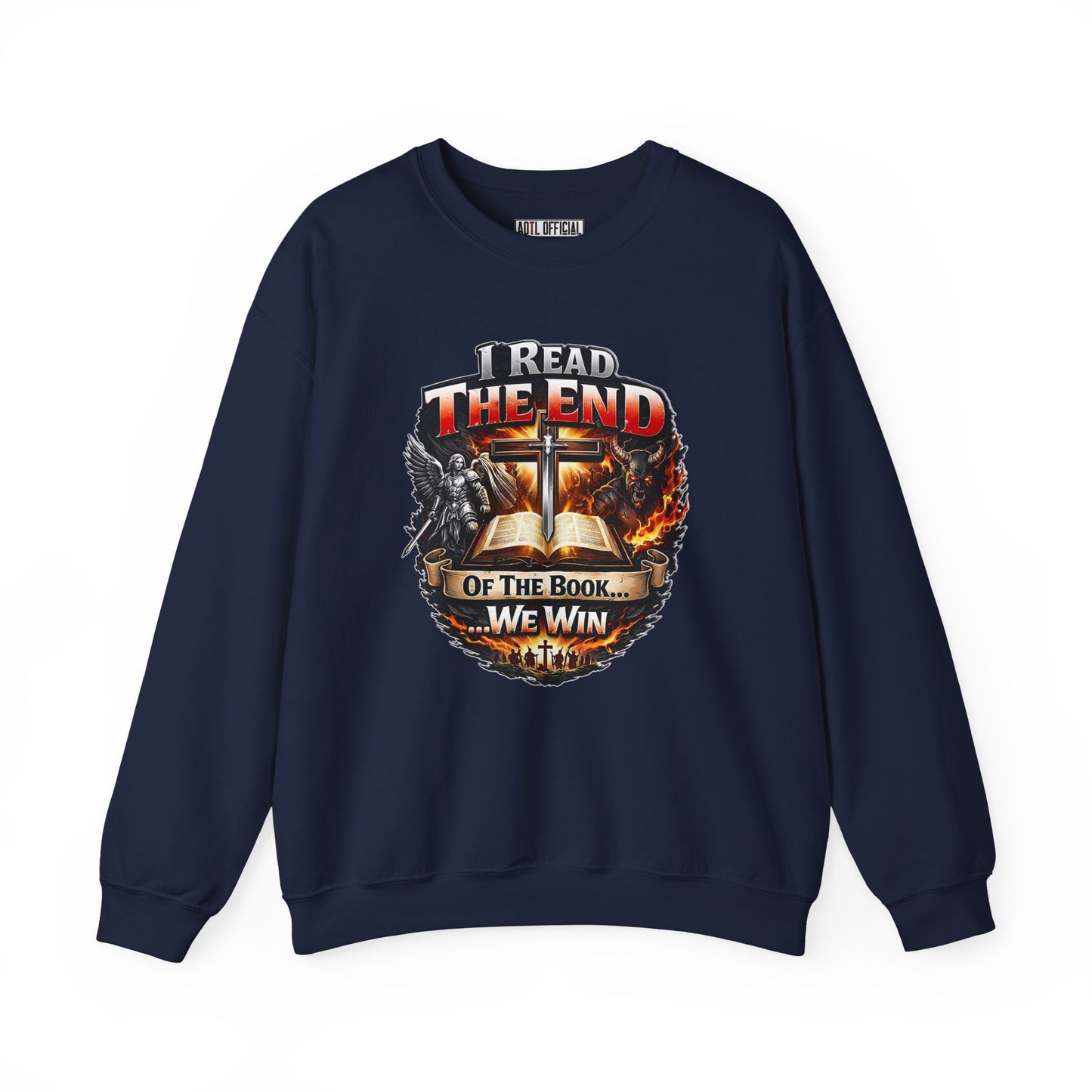 I Read the End of the Book, We Win Heavy Blend™ Crewneck Sweatshirt
