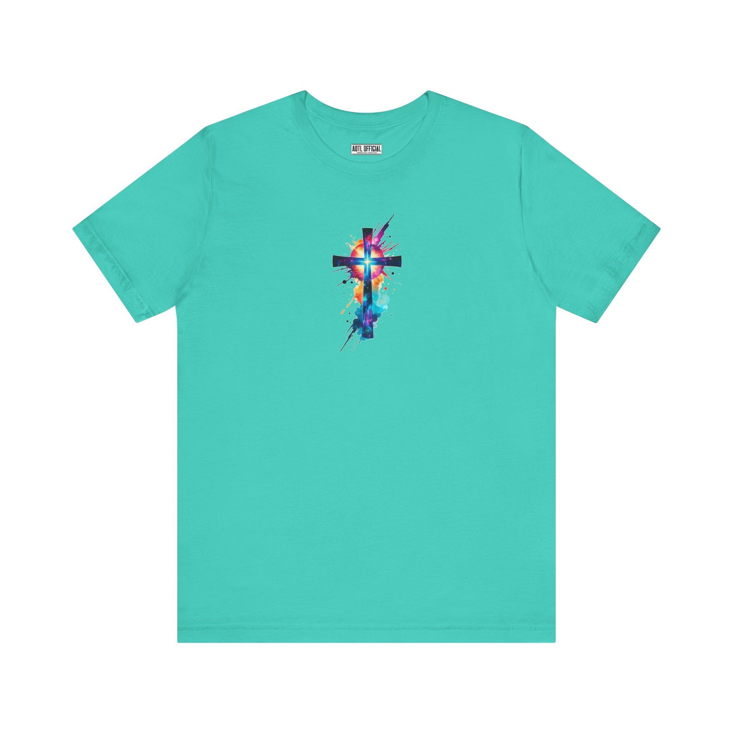 Cosmic Reverence Cross Christian Unisex Short Sleeve Tee