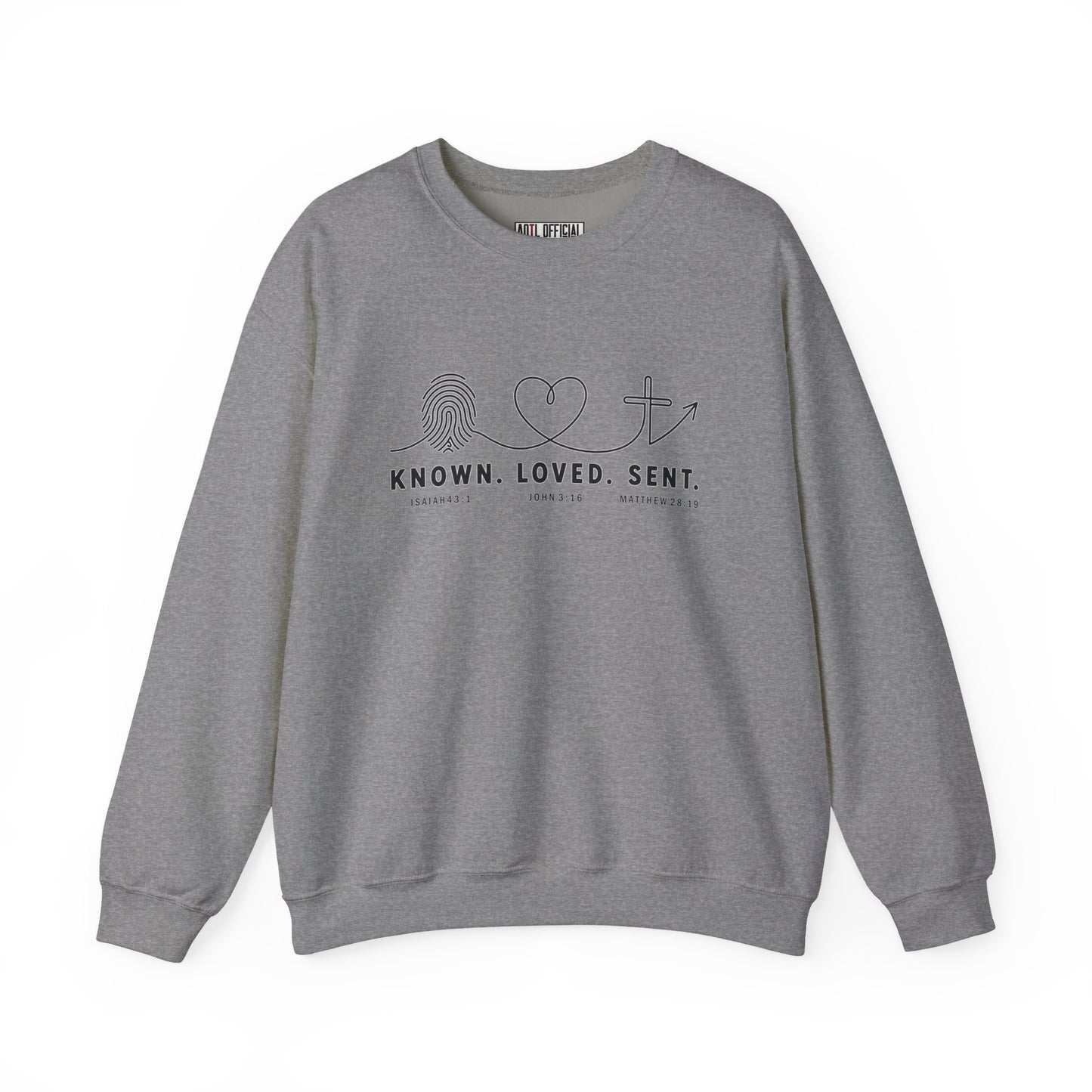 Known. Loved. Sent. Christian Sweatshirt