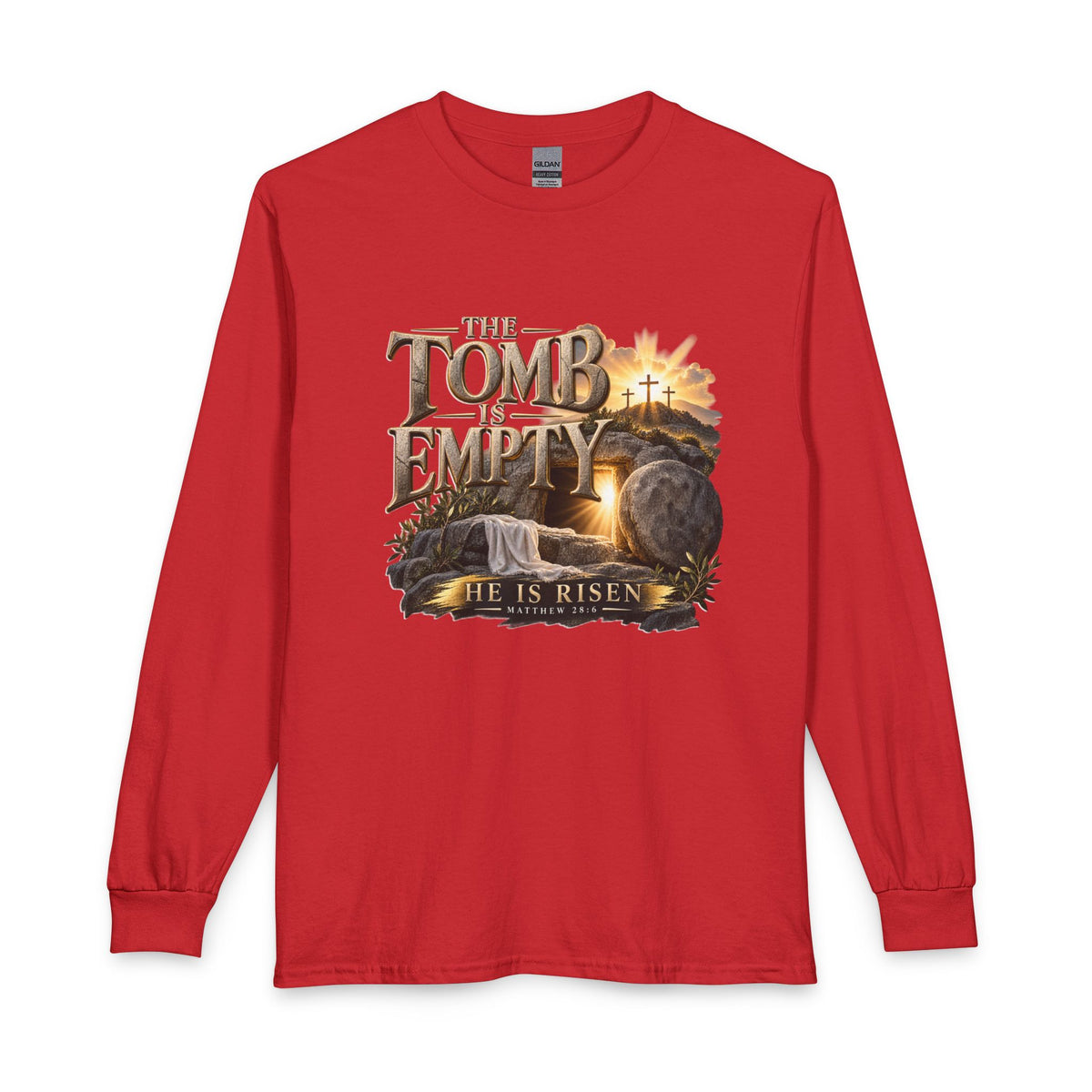 The Tomb Is Empty — Matthew 28:6 Christian Long Sleeve Shirt