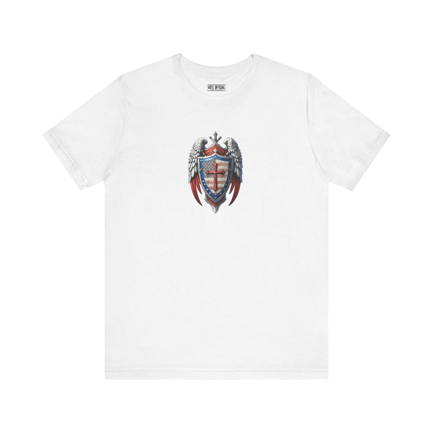 Winged Guardian Christian Patriotic Unisex Short Sleeve Tee