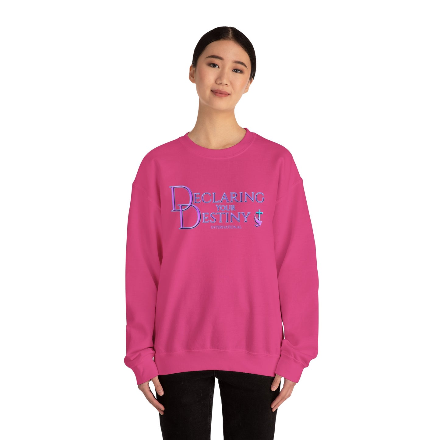 Declaring Your Destiny Purple & Teal logo Unisex Heavy Blend™ Crewneck Sweatshirt