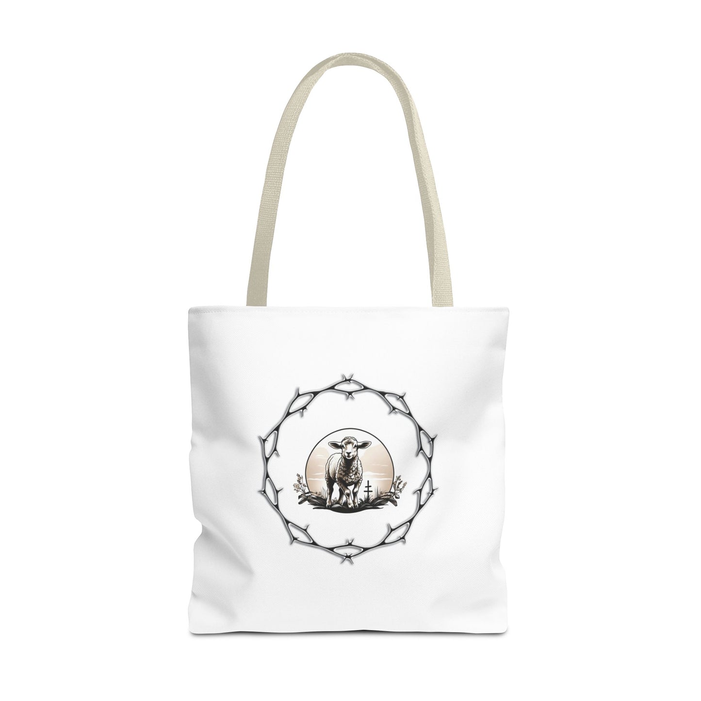 Circle Of Thorns With Sacrificial Lamb Christian Tote bag