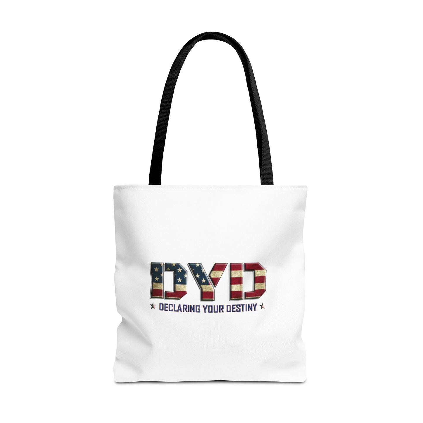 Declaring Your Destiny USA logo/ Winged Guardian Christian Tote bag