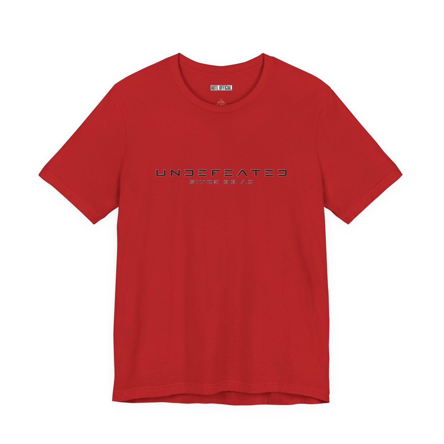 Undefeated Since 33 AD Modern Script Christian T-Shirt