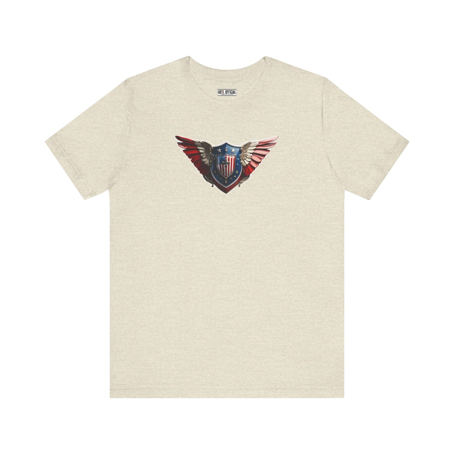 3D Winged Shield Christian Patriotic Unisex Short Sleeve Tee