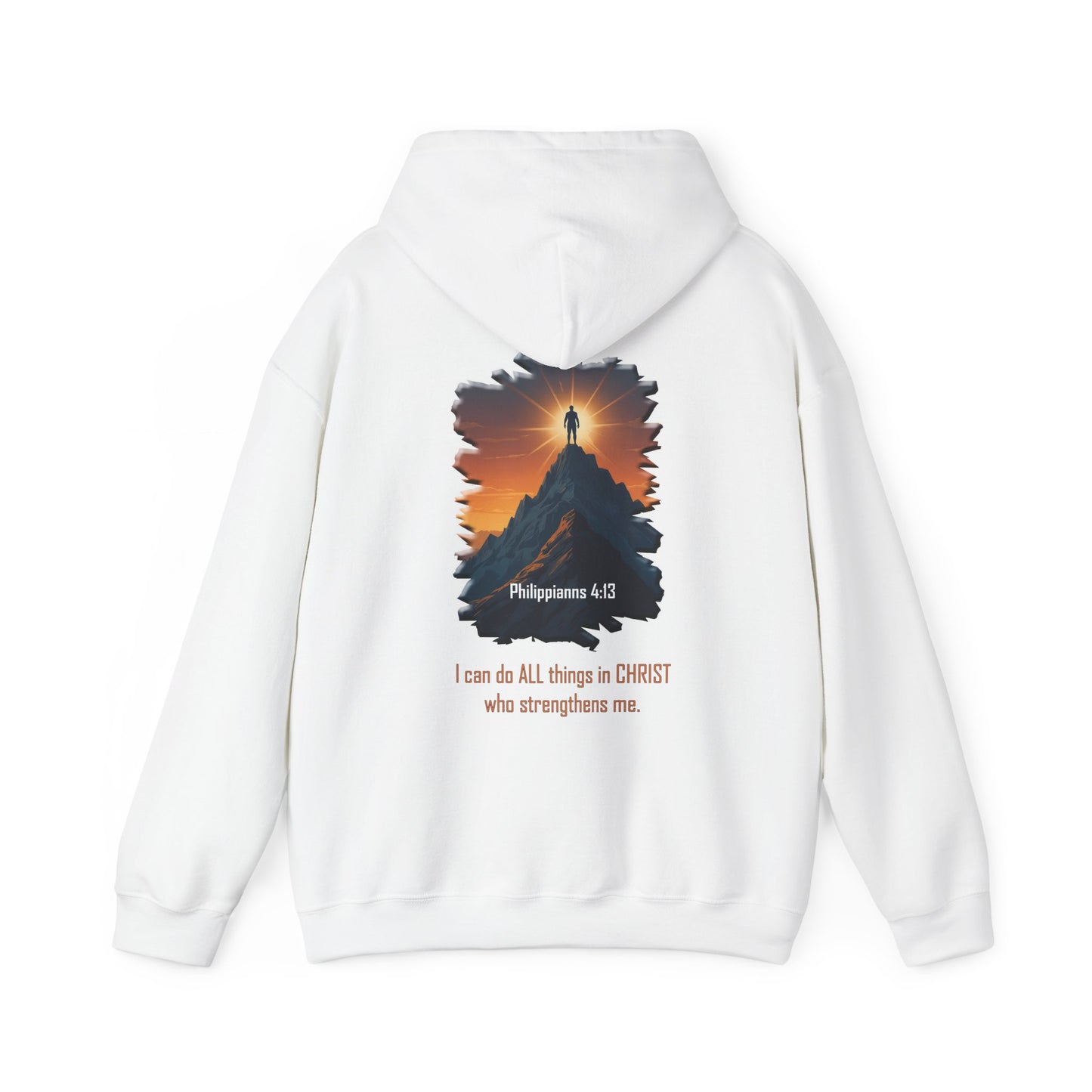 Declaring Your Destiny Blue & Gold logo/ Philippians 4:13 Unisex Heavy Blend™ Hooded Sweatshirt