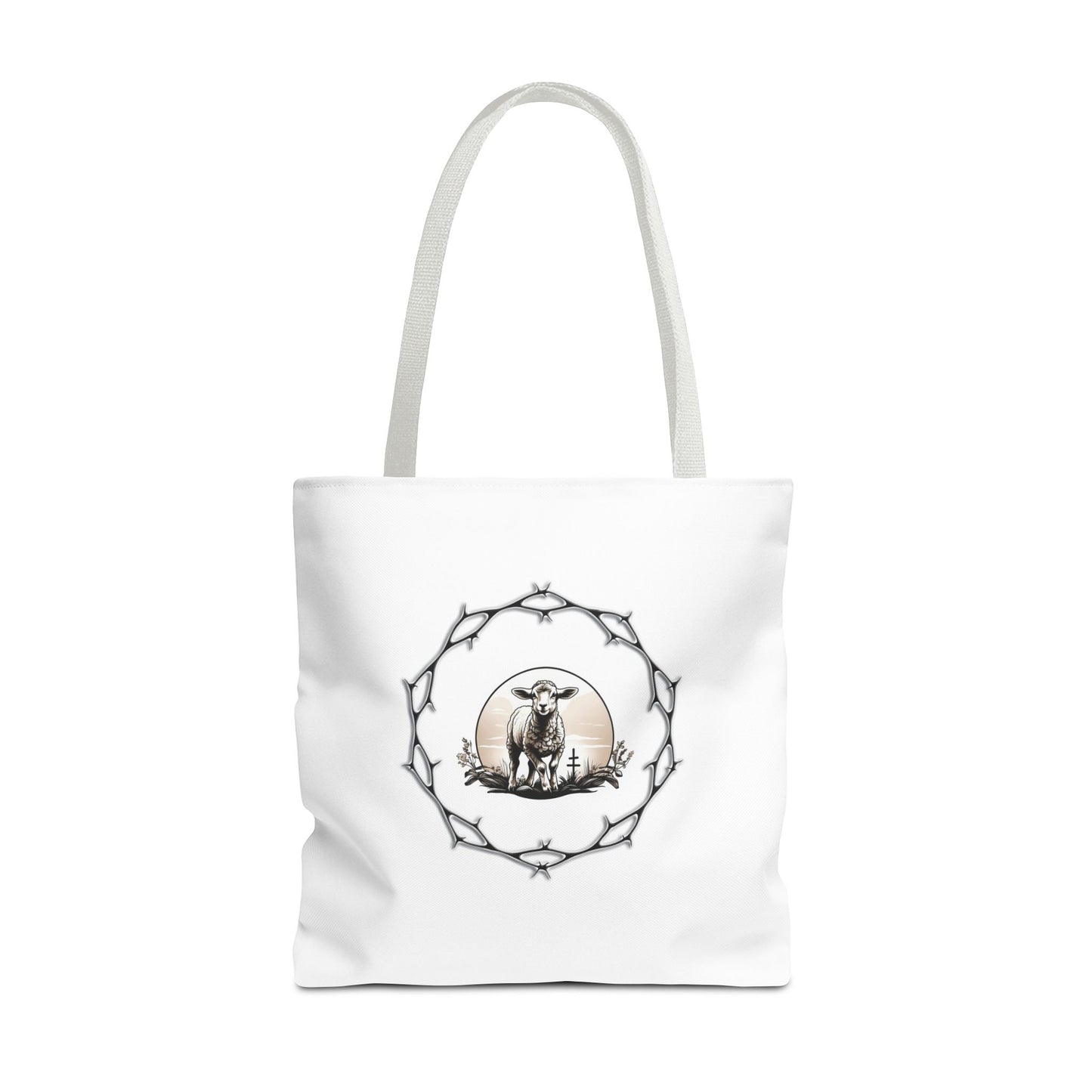 Circle Of Thorns With Sacrificial Lamb Christian Tote bag