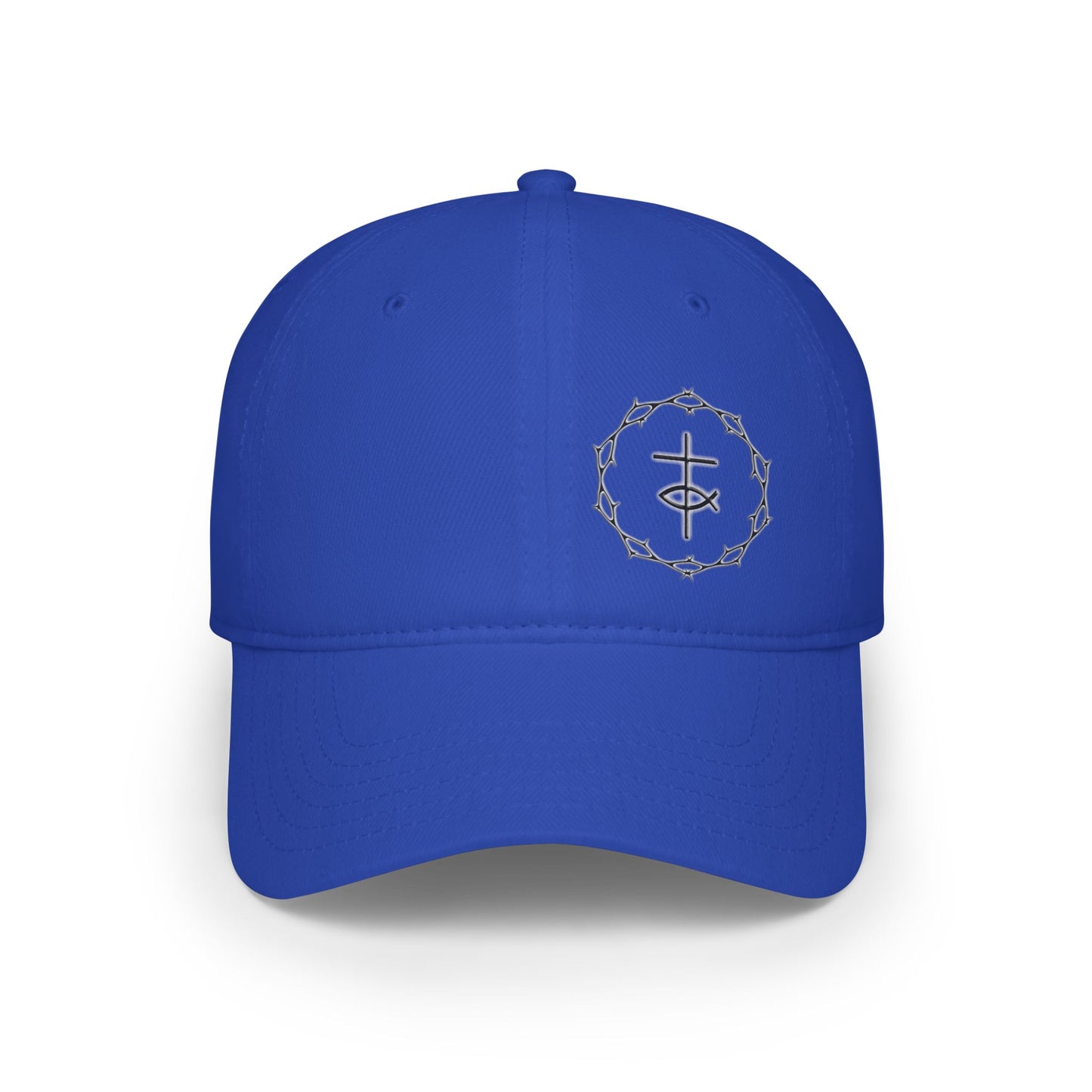 Cross And Fish In Thorns Christian Baseball Cap