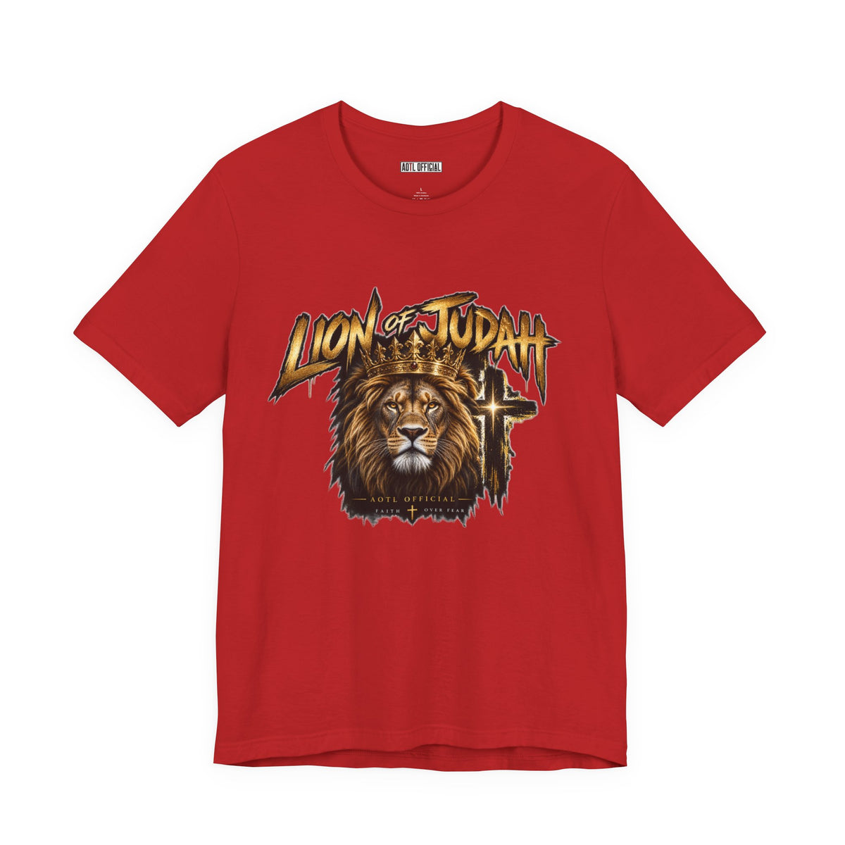 Lion of Judah — Faith Over Fear Christian T-shirt