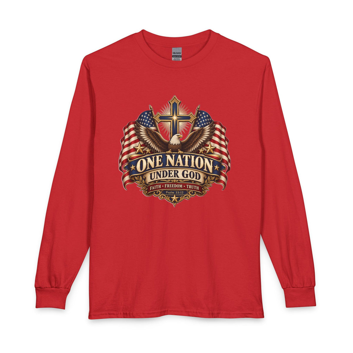 One Nation Under God — Faith, Freedom & Truth Christian Long Sleeve Shirt