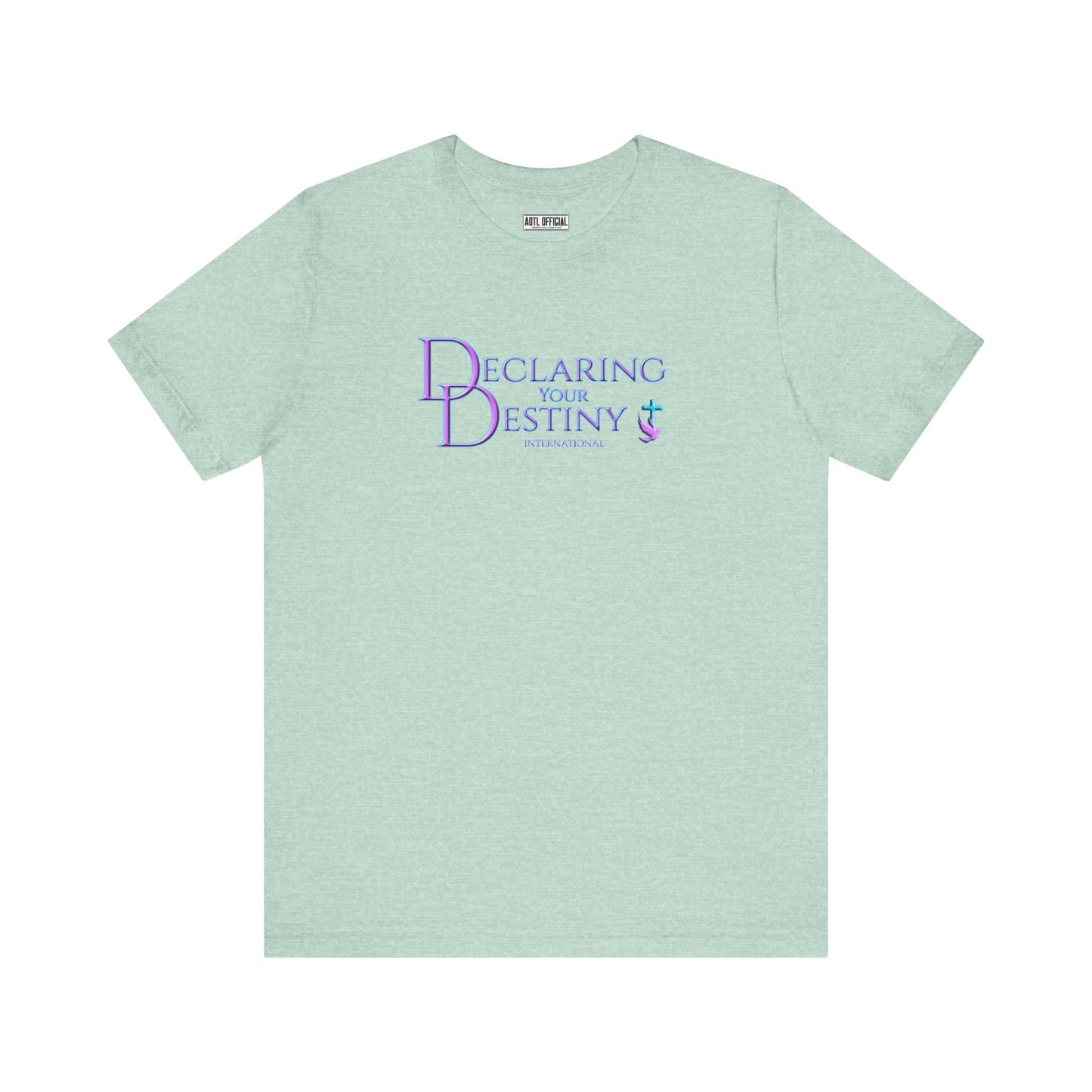 Declaring Your Destiny Lilac & Teal logo/Purple Lightning Alpha & Omega