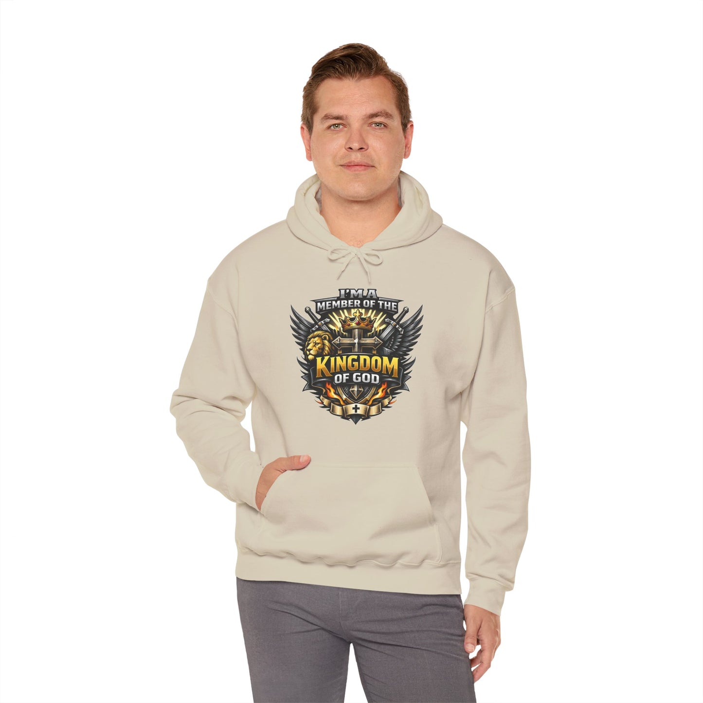 Bold & Warrior-Driven Member of the Kingdom of God Unisex Heavy Blend™ Hooded Sweatshirt