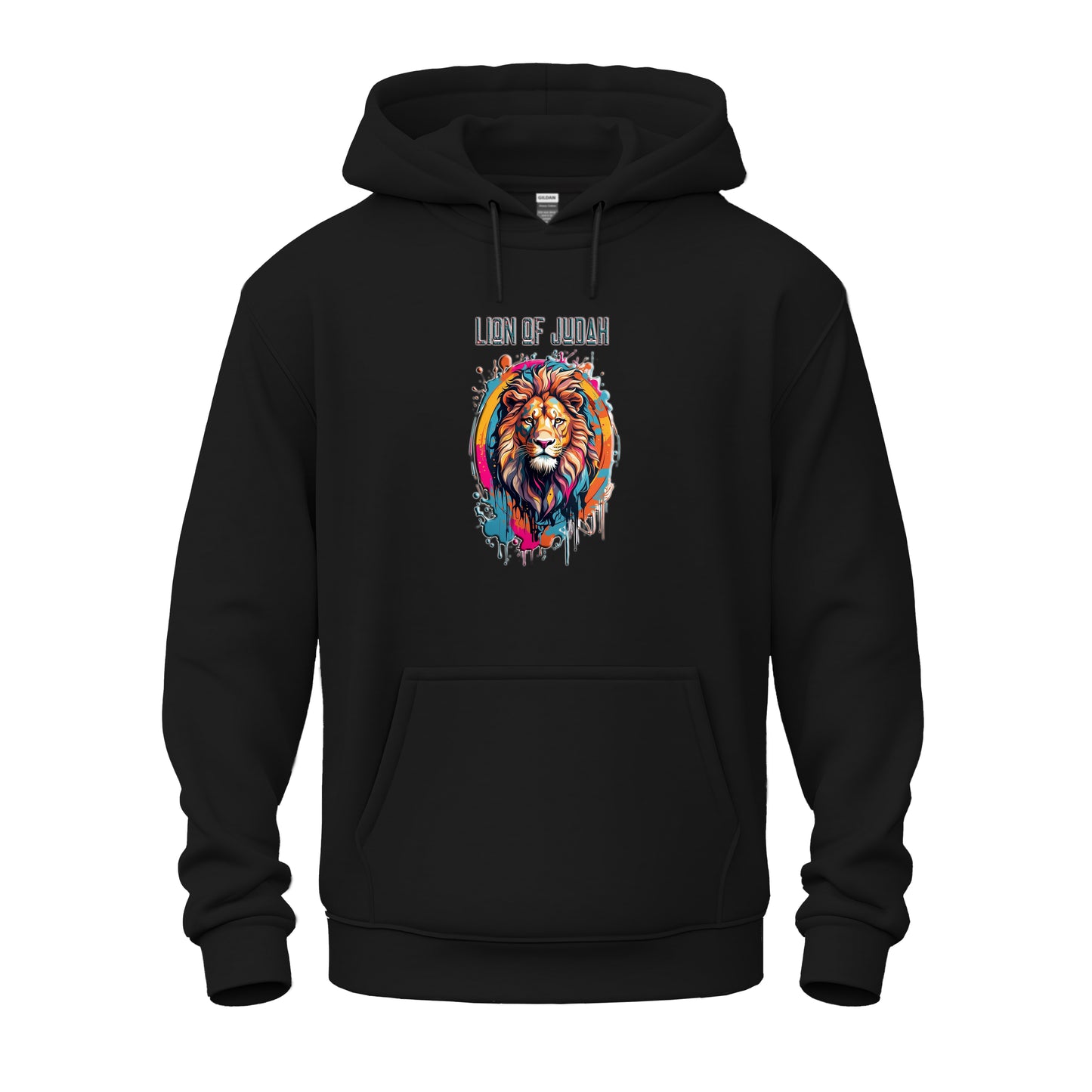 Graffiti Drip Lion Of Judah Logo Unisex Heavy Blend™ Hooded Sweatshirt
