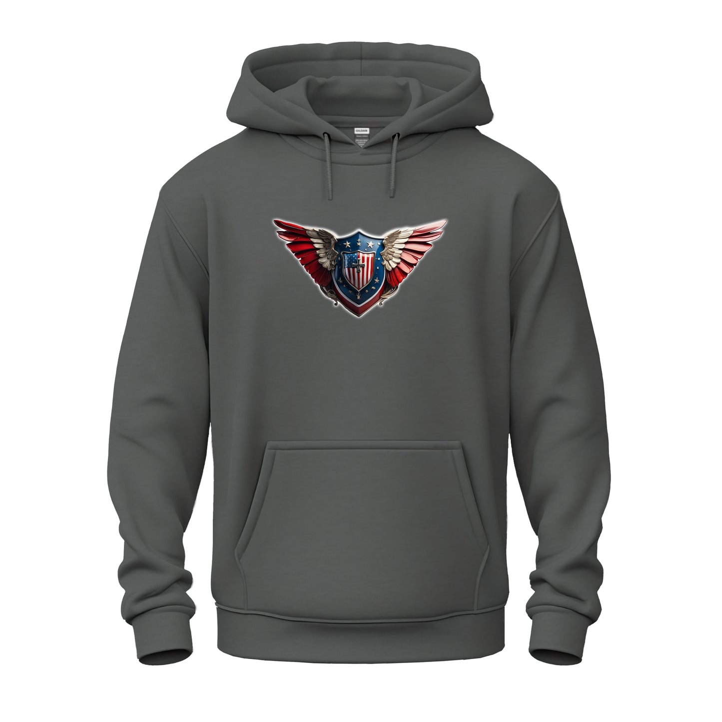 3D Winged Shield Unisex Heavy Blend™ Hooded Sweatshirt