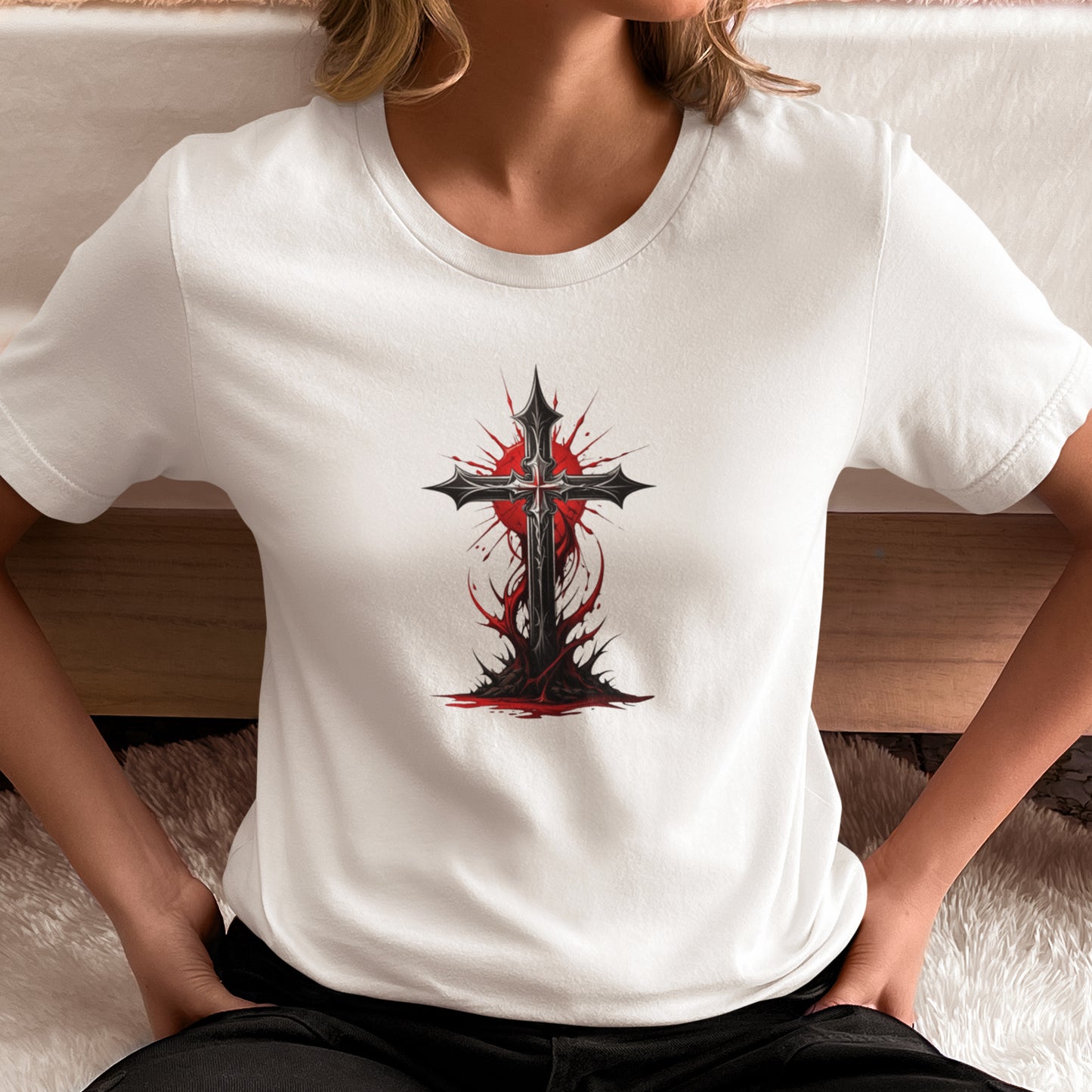 Sanguine Salvation Edgy Christian Unisex Short Sleeve Tee