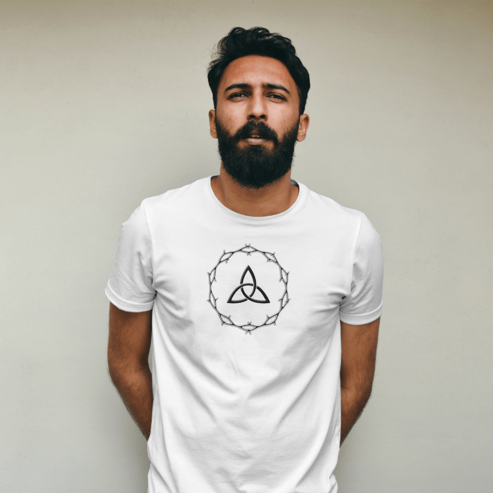 Circle of Thorns & Trinity Knot (Triquetra) Unisex Short Sleeve Tee