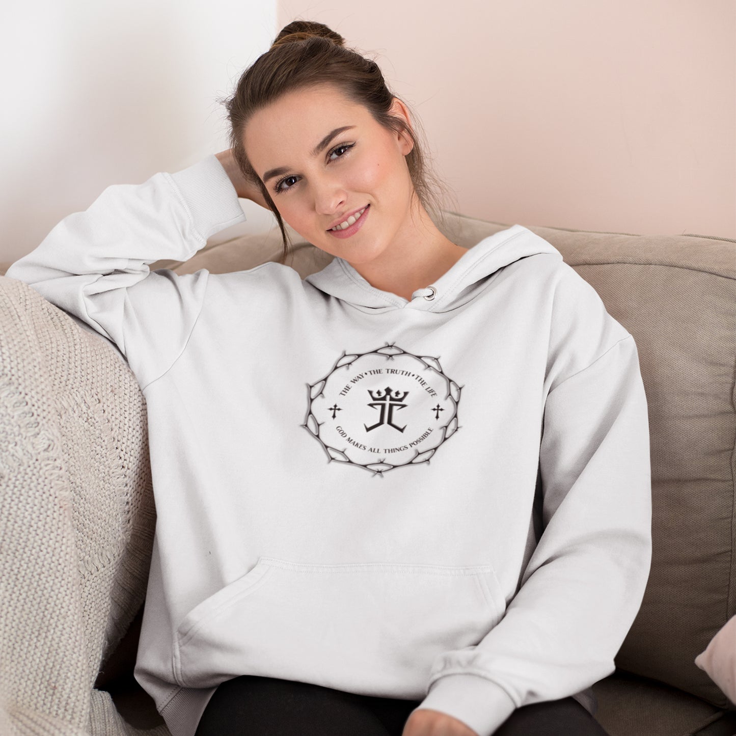 Jesus Christ's Crown of Thorns logo Unisex Heavy Blend™ Hooded Sweatshirt