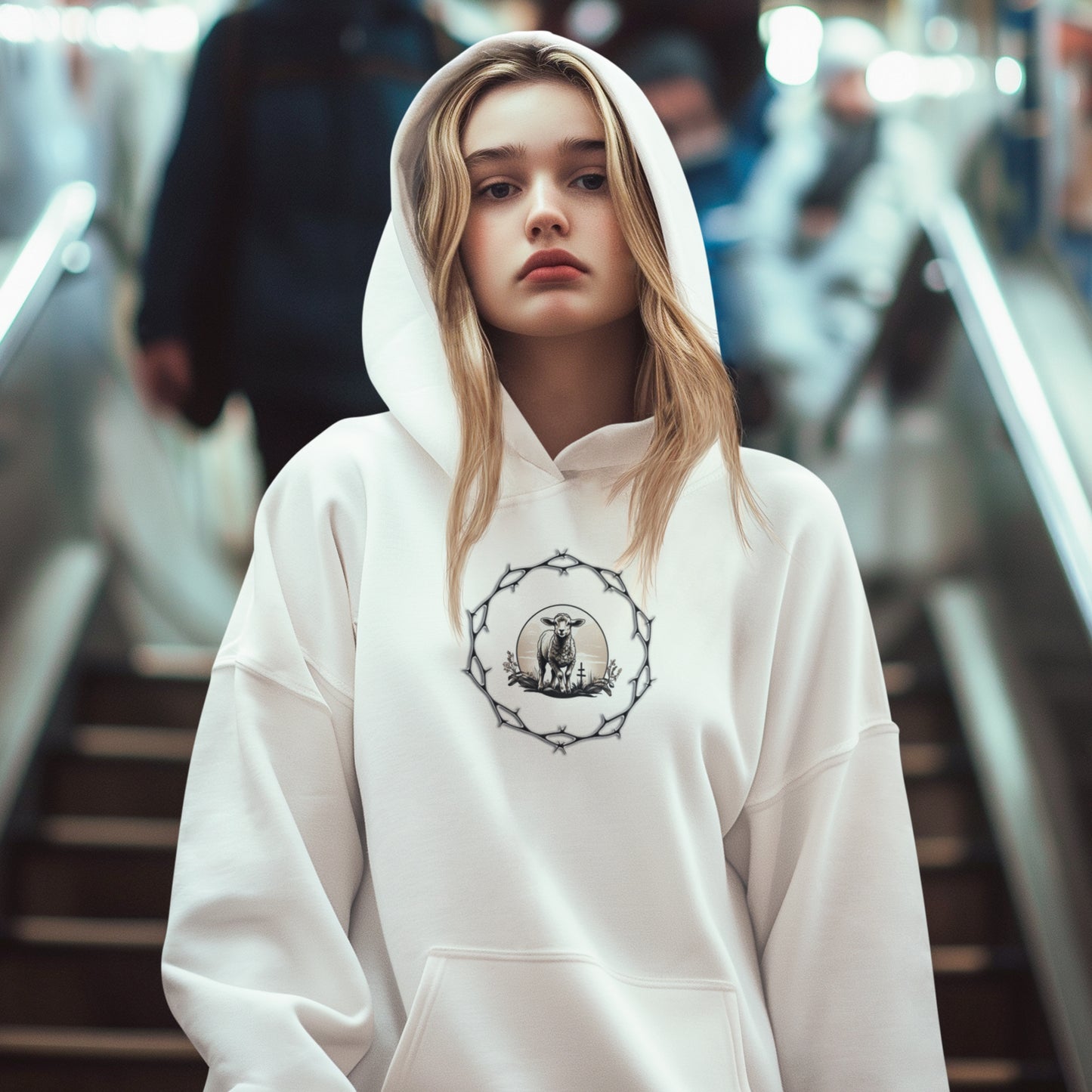 Circle of Thorn with Lamb logo Unisex Heavy Blend™ Hooded Sweatshirt