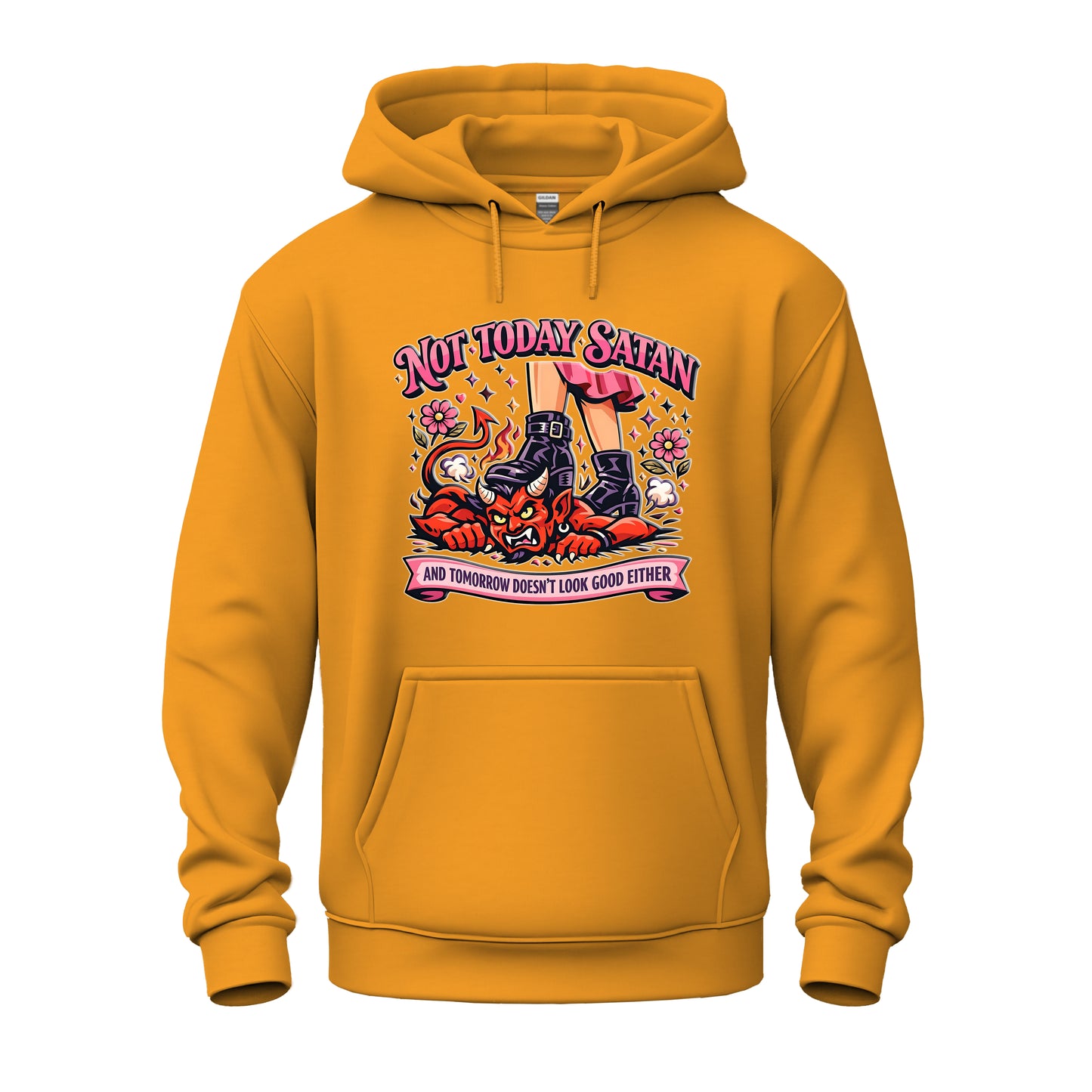 Strong & Empowered Not Today Satan Unisex Heavy Blend™ Hooded Sweatshirt