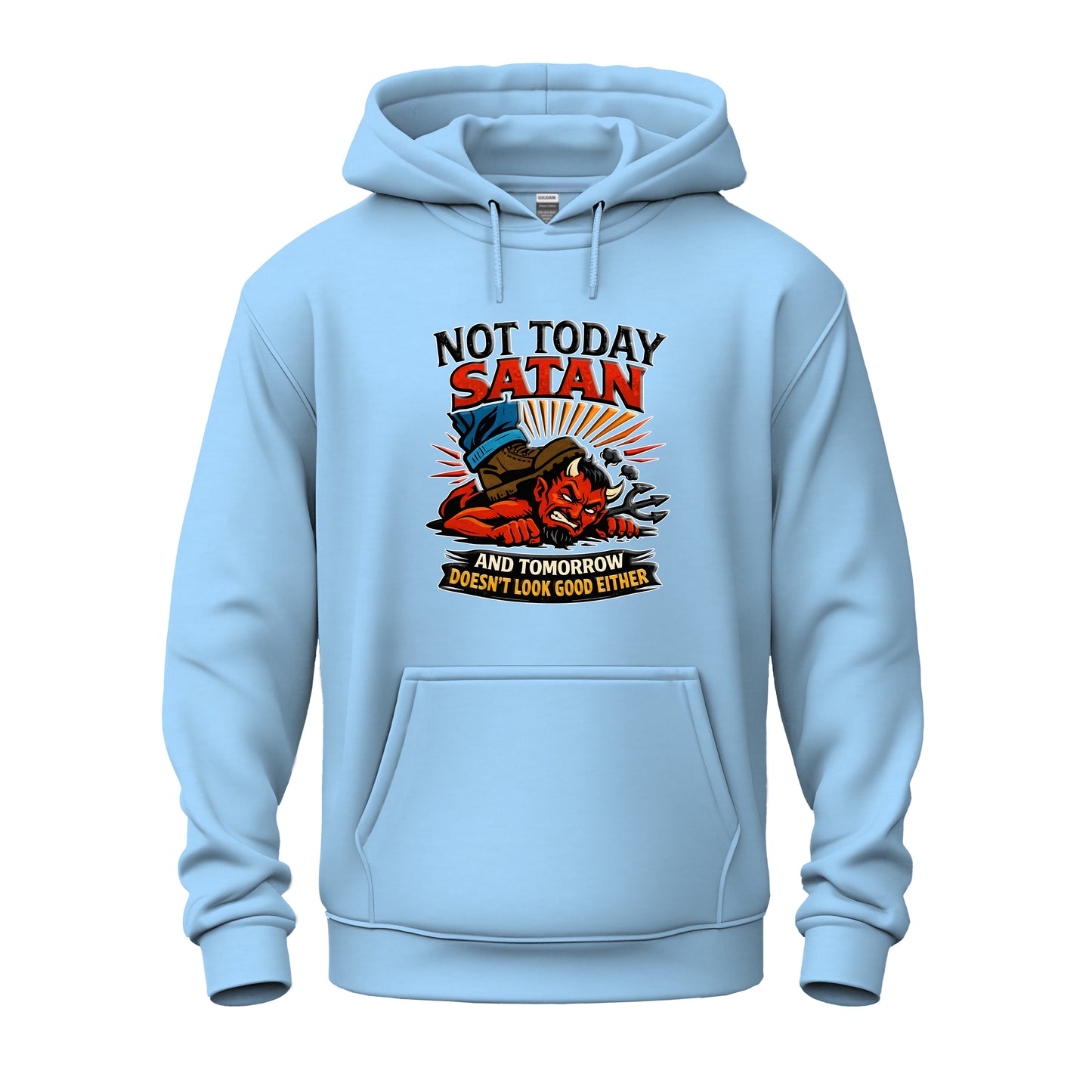 Bold & Victorious Not Today Satan Unisex Heavy Blend™ Hooded Sweatshirt