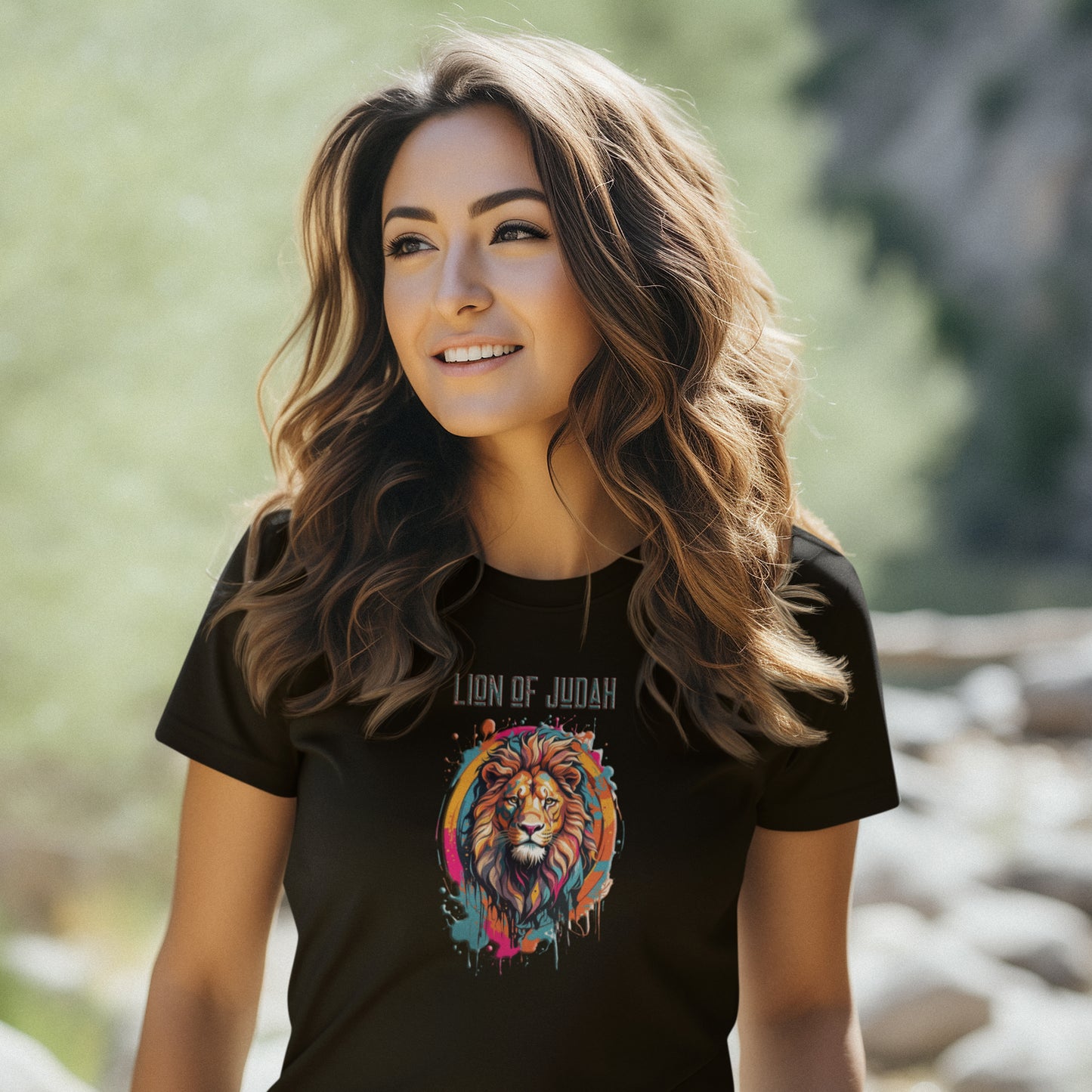 Lion Of Judah Graffiti Drip Edition Christian Unisex Short Sleeve Tee