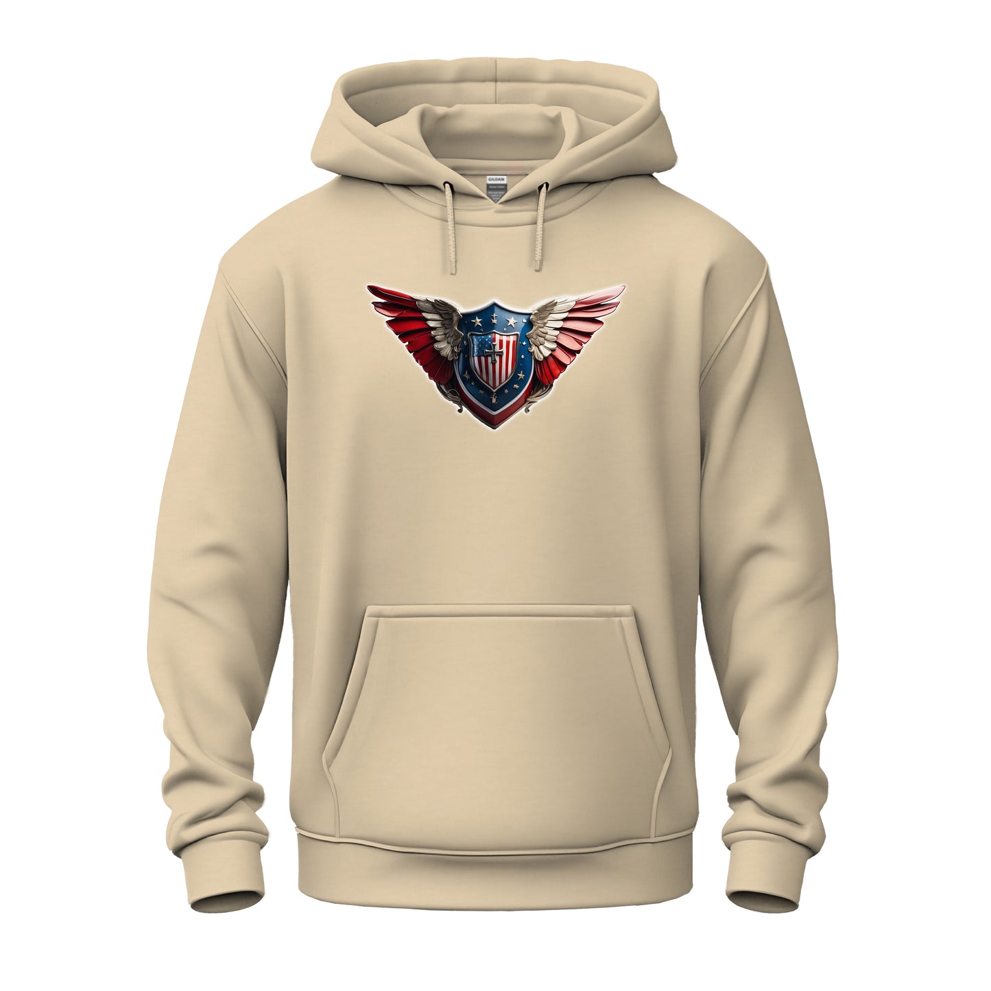 3D Winged Shield Unisex Heavy Blend™ Hooded Sweatshirt
