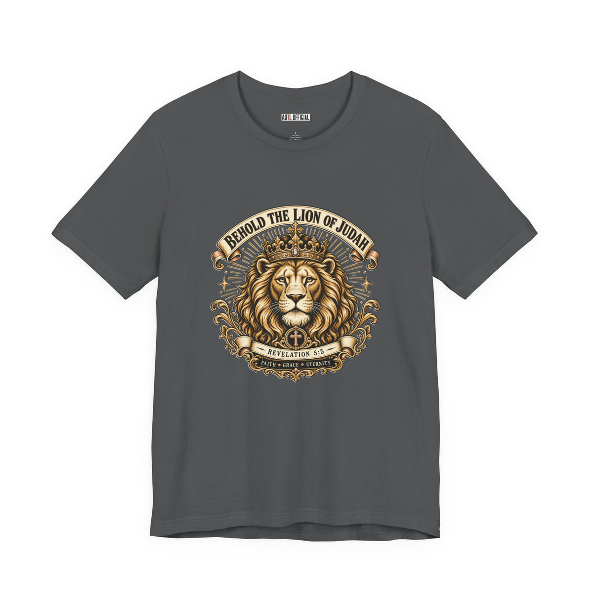 Behold the Lion of Judah — Revelation 5:5 Christian T-shirt