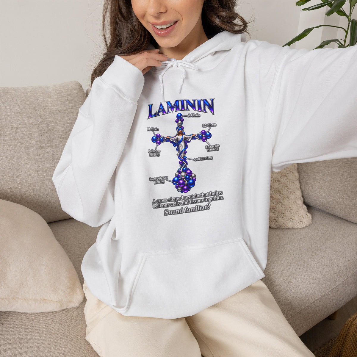 LAMININ Cross Design – Christian Hoodie