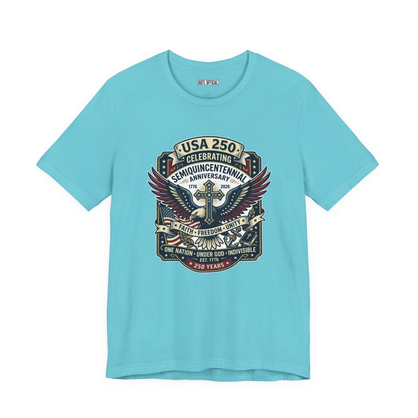 250 year Anniversary One Nation Under God Classic Unisex Short Sleeve Tee