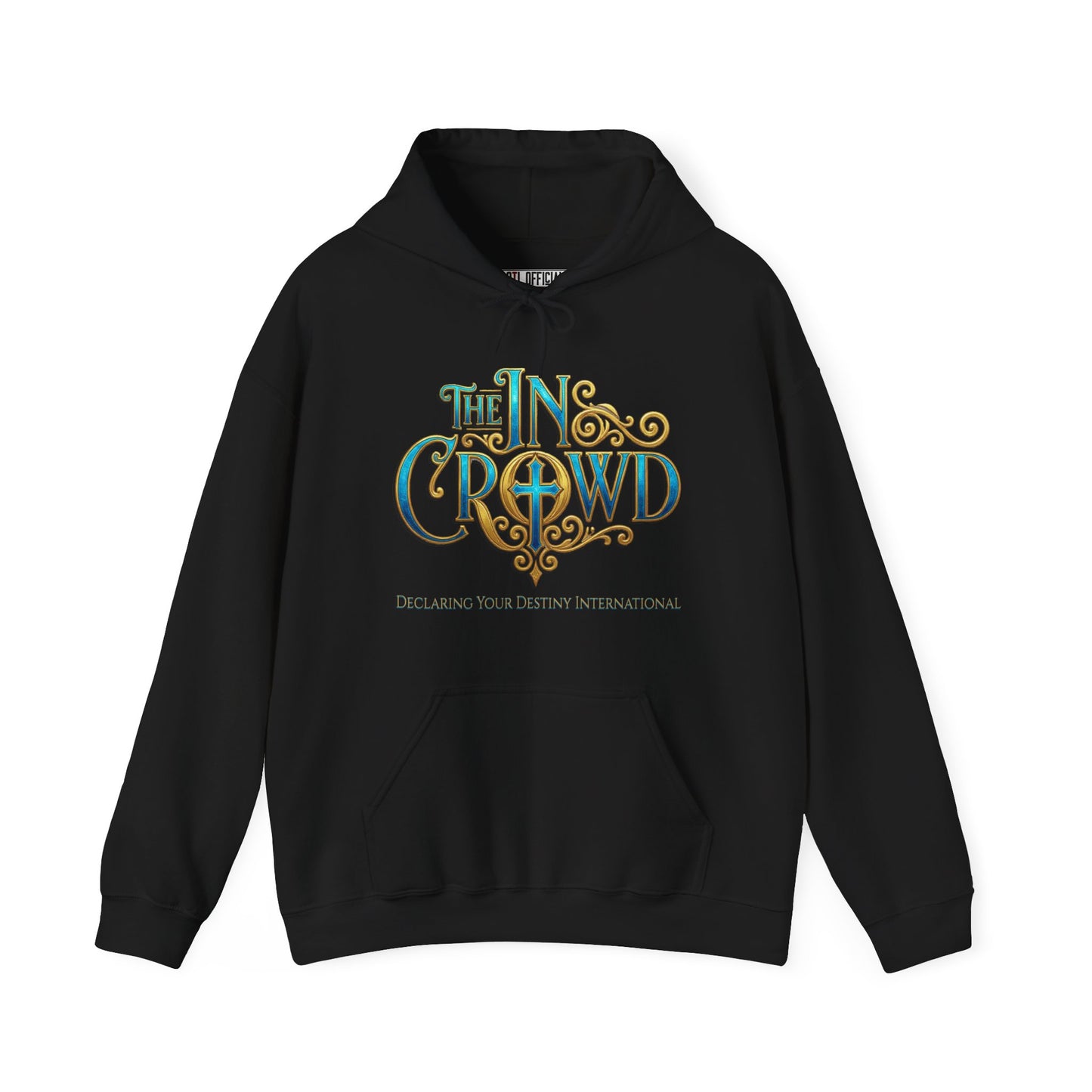 Ornate Blue and Gold The In Crowd DYD Unisex Heavy Blend™ Hooded Sweatshirt