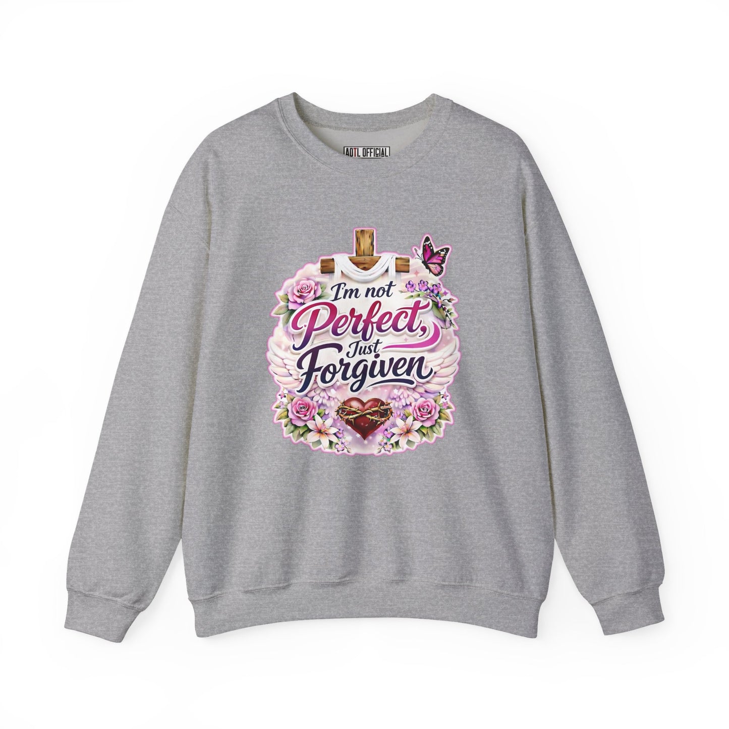 I'm Not Perfect, Just Forviven Nature Edition Unisex Heavy Blend™ Crewneck Sweatshirt