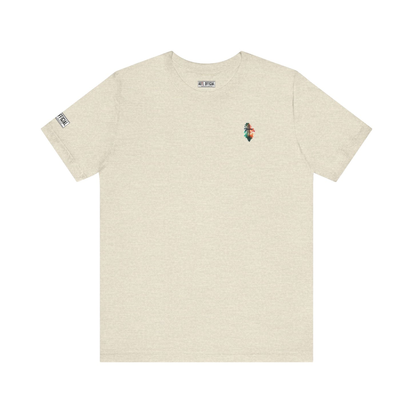 Cross In The Wilderness Micro Emblem Unisex Christian T-shirt