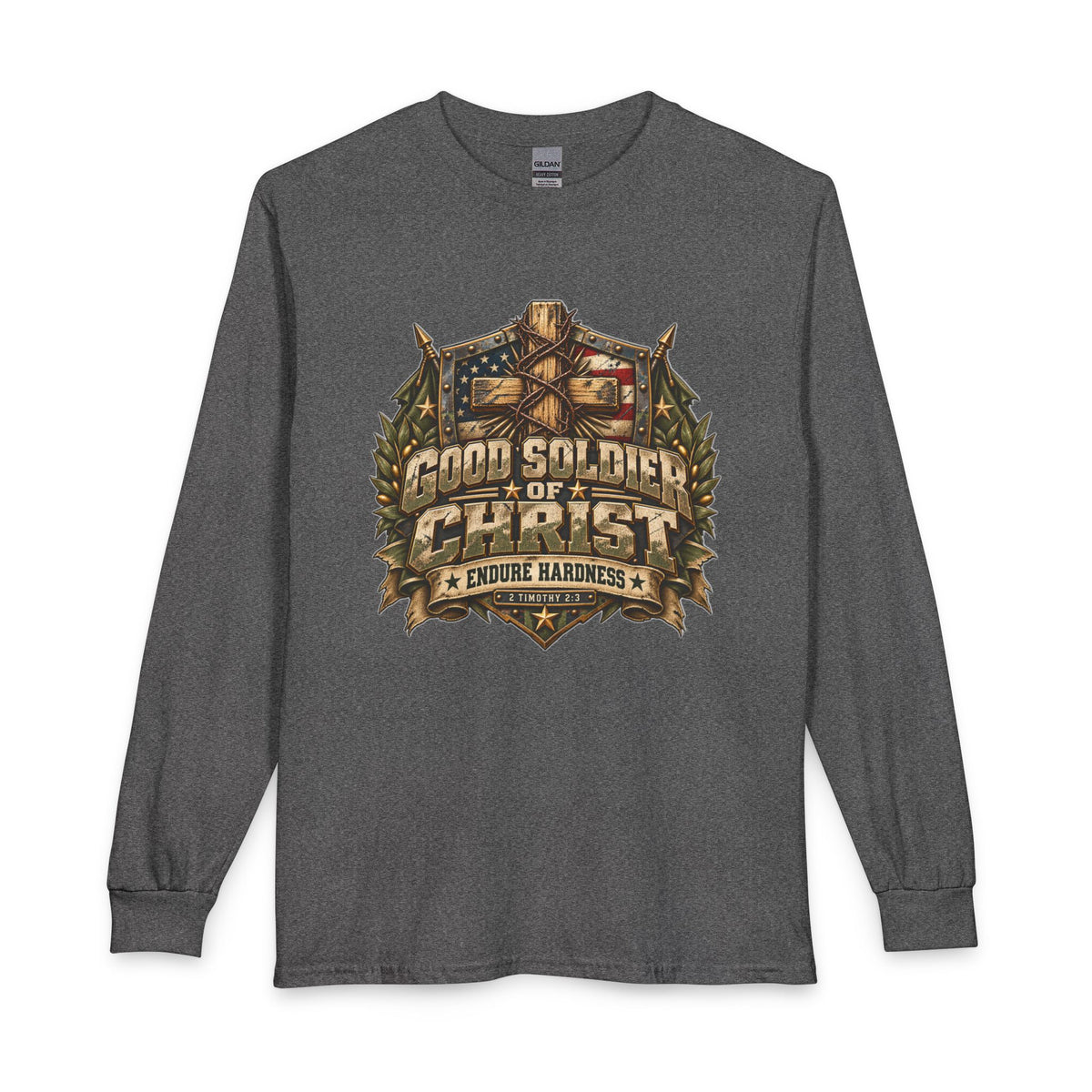 Good Soldier of Christ — Endure Hardness Christian Long Sleeve Shirt