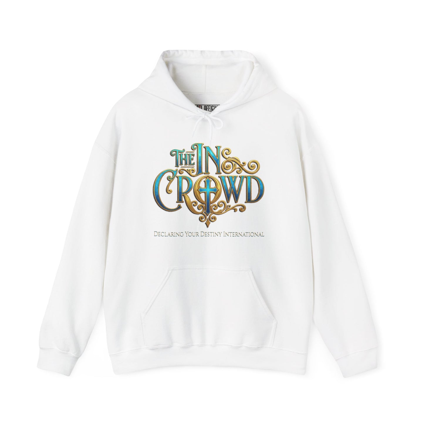 Ornate Blue and Gold The In Crowd DYD Unisex Heavy Blend™ Hooded Sweatshirt