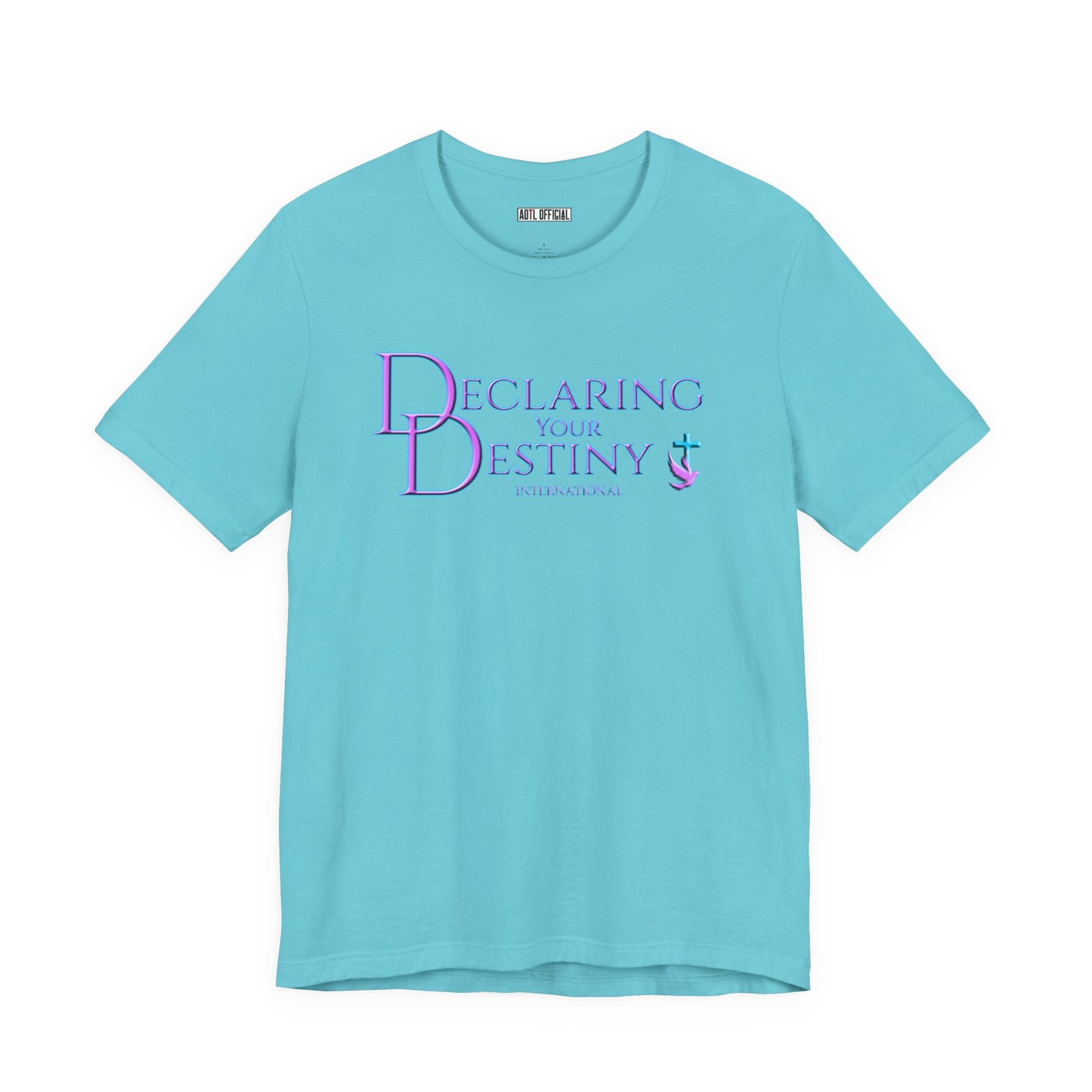 Declaring Your Destiny Lilac & Teal logo t-shirt