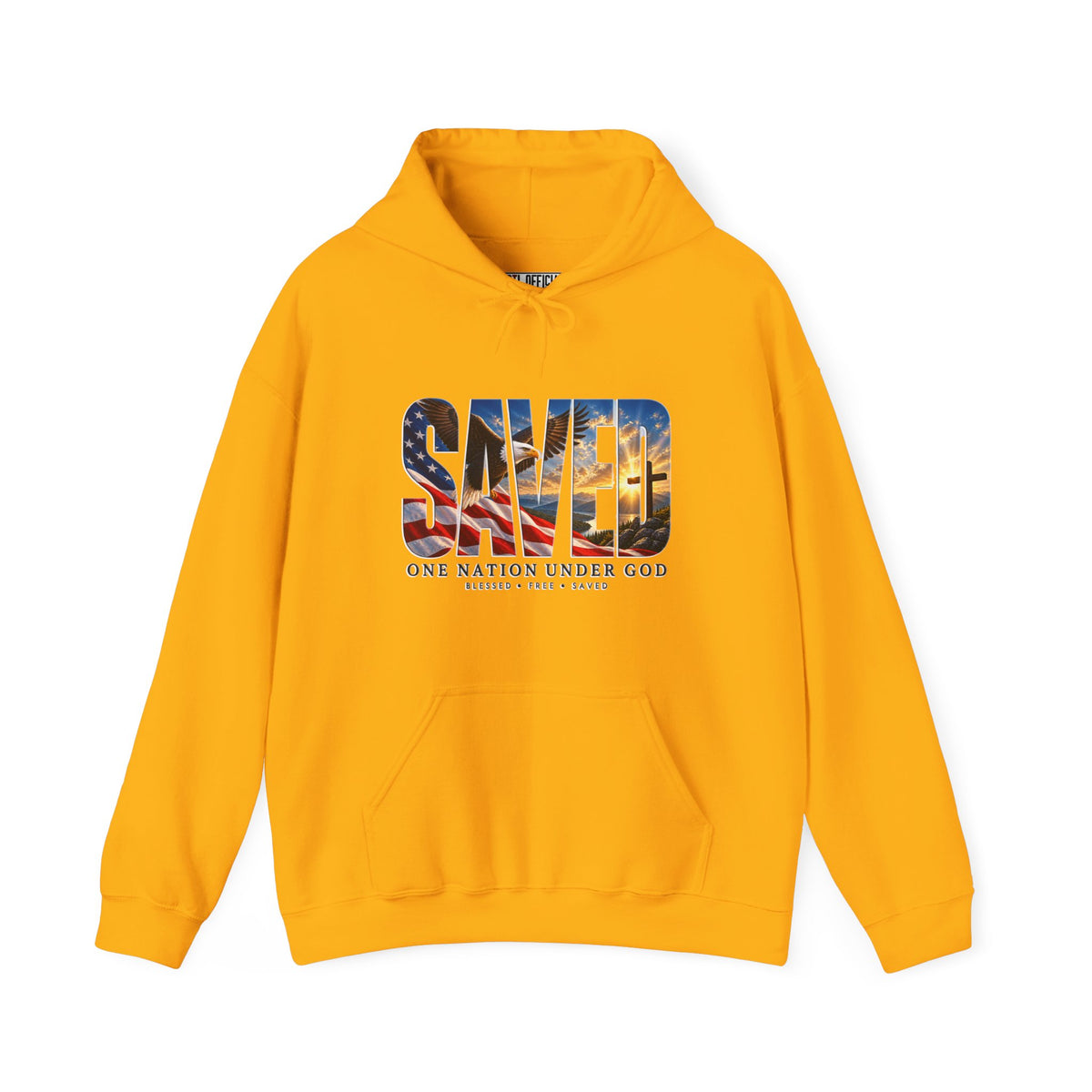 Saved-One Nation Under God Christian Hoodie