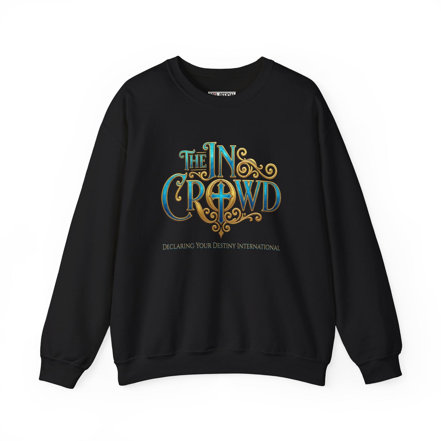 Ornate The In Crowd Blue & Gold Unisex Heavy Blend™ Crewneck Sweatshirt