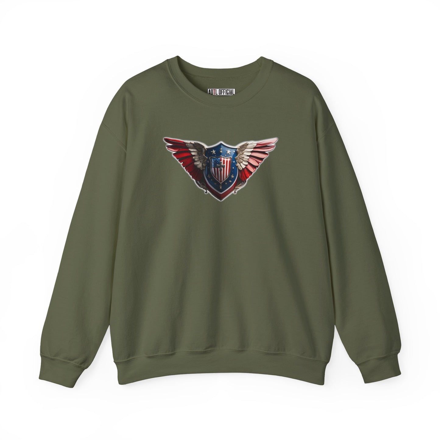 3D Winged Shield Unisex Heavy Blend™ Crewneck Sweatshirt