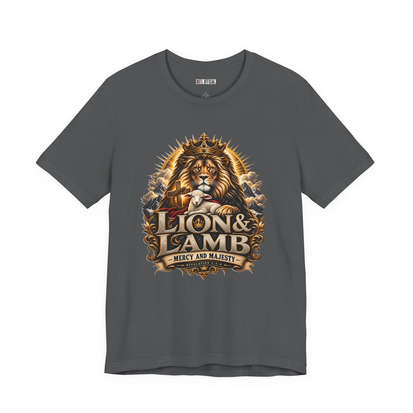 Lion & Lamb – Mercy and Majesty Christian T-shirt