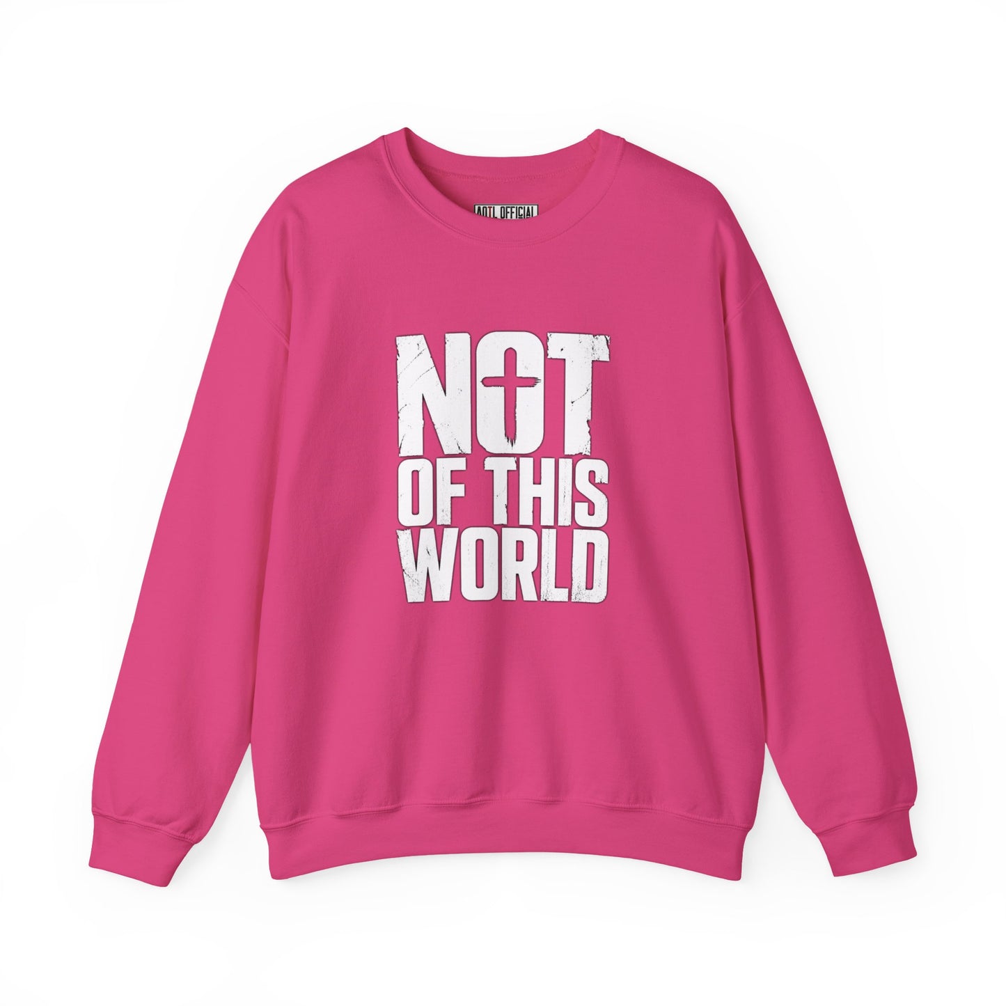 Not Of This World White Text Christian Sweatshirt