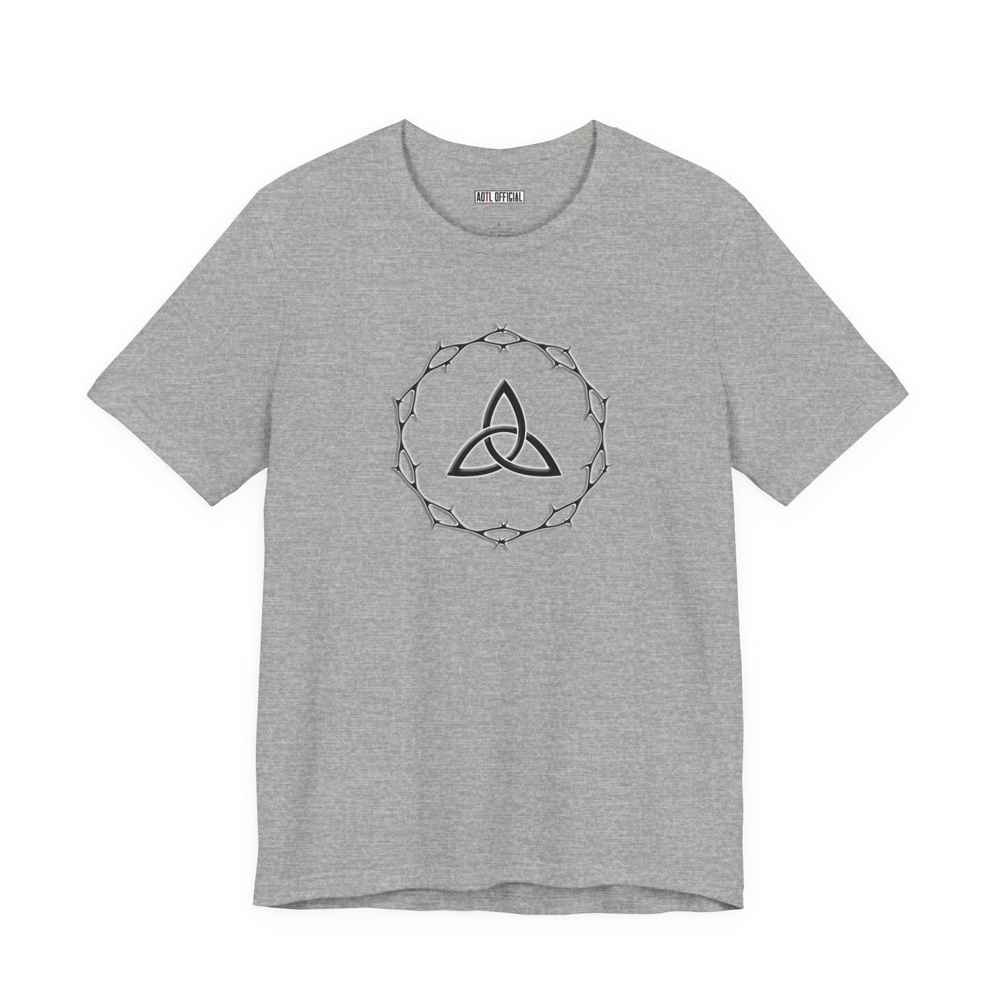 Circle of Thorns & Trinity Knot (Triquetra) Unisex  Short Sleeve Tee