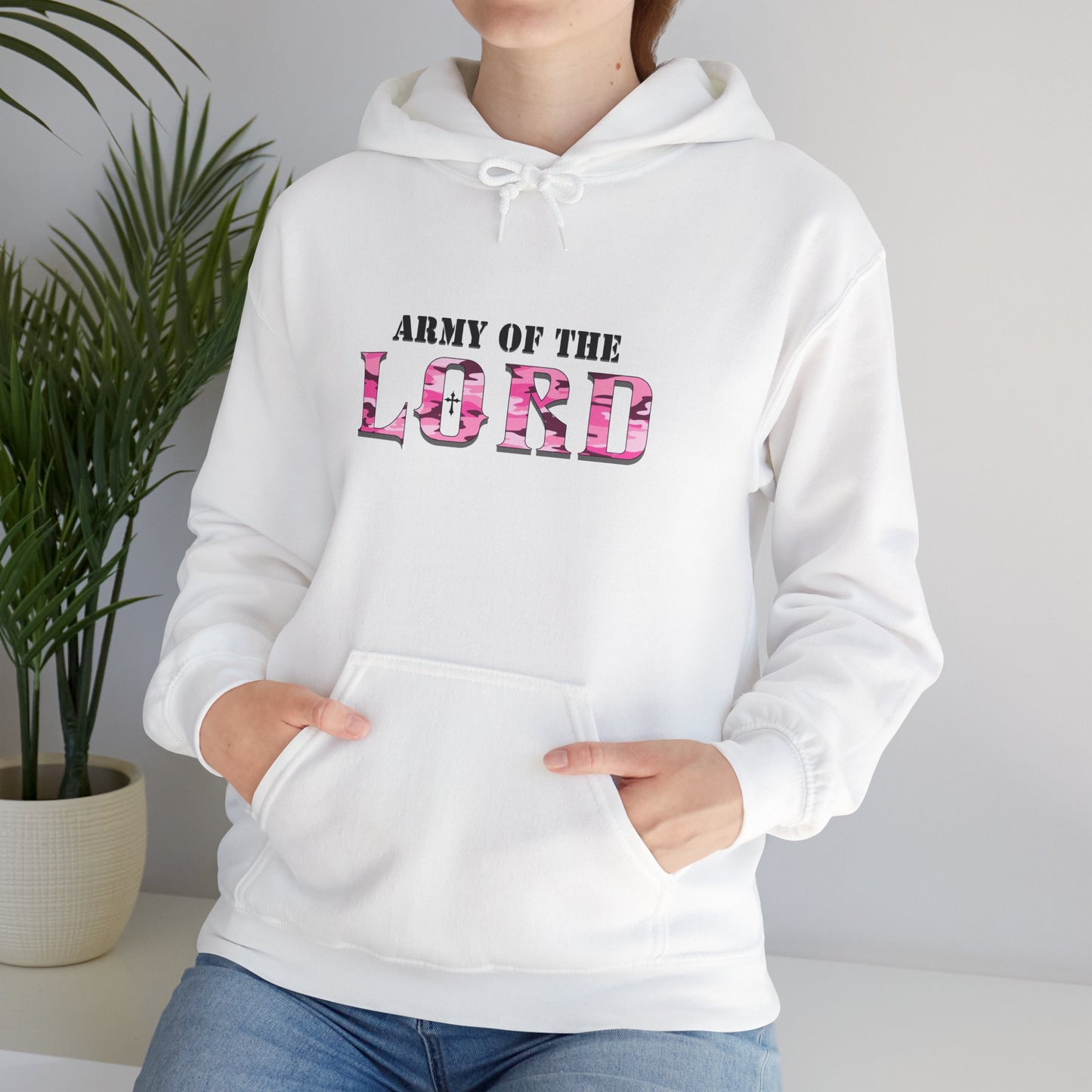 Army Of The Lord Pink Camo Unisex Heavy Blend™ Hooded Sweatshirt