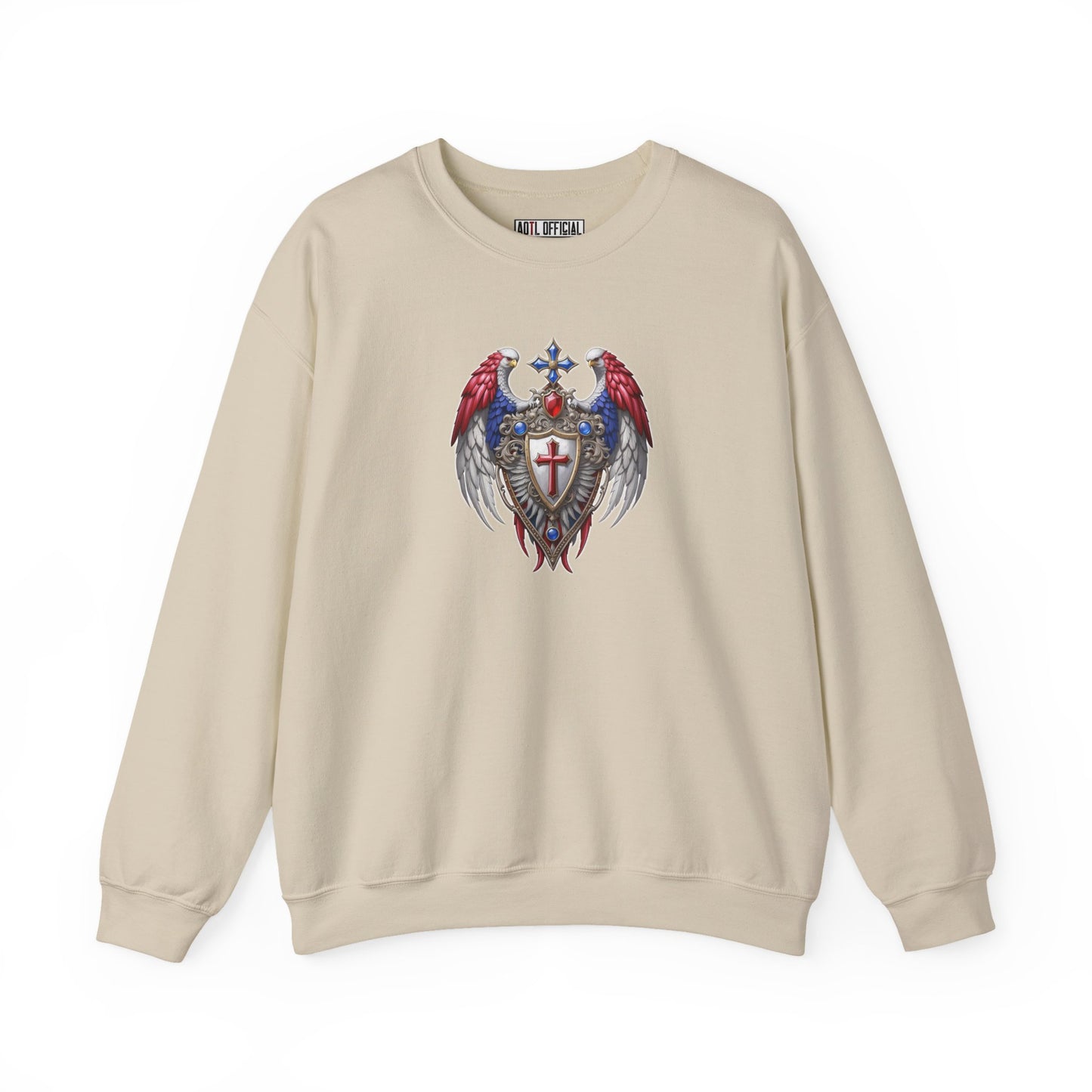 Winged Guardians of Faith Unisex Heavy Blend™ Crewneck Sweatshirt