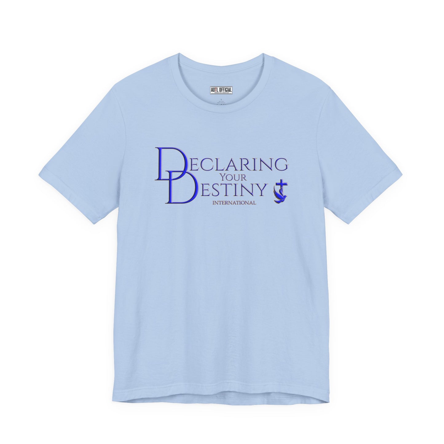 Declaring Your Destiny Blue and Gold logo t-shirt