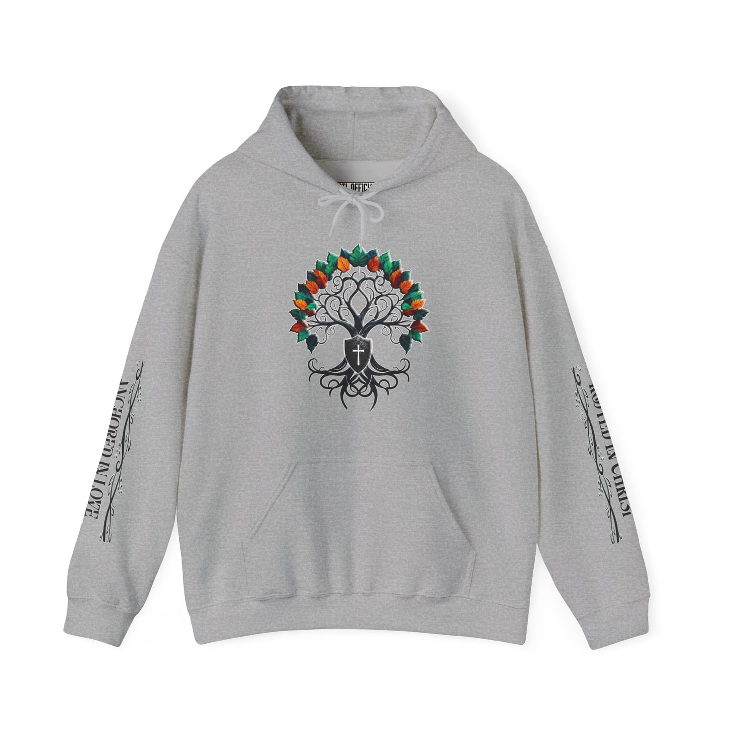 Planted In Grace With Powerful Sleeve Message Unisex Heavy Blend™ Hooded Sweatshirt