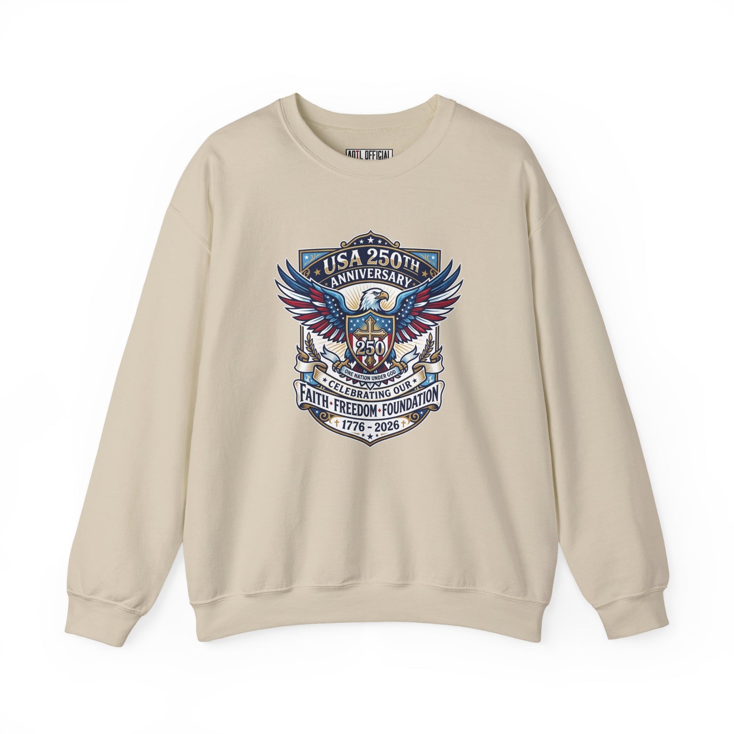 250 Years One nation Under God  Unisex Heavy Blend™ Crewneck Sweatshirt