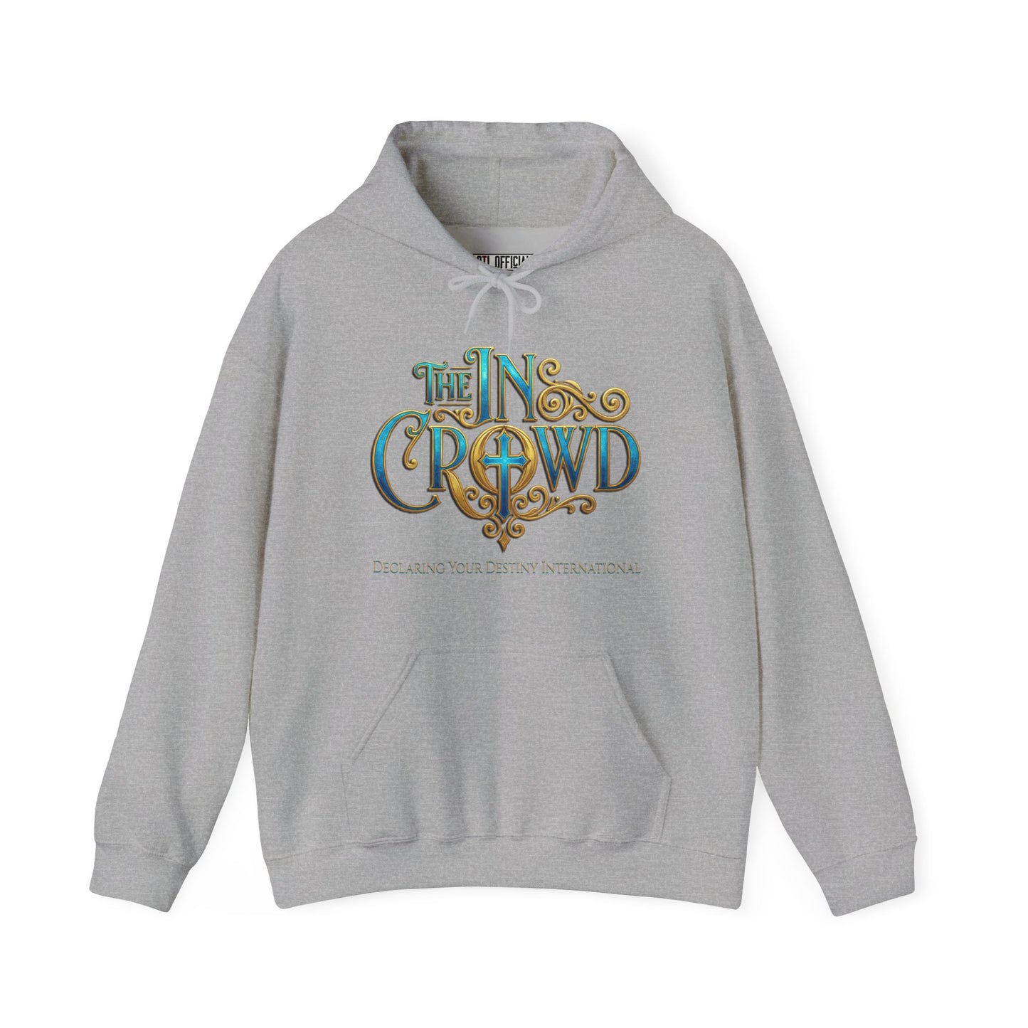 Ornate Blue and Gold The In Crowd DYD Unisex Heavy Blend™ Hooded Sweatshirt